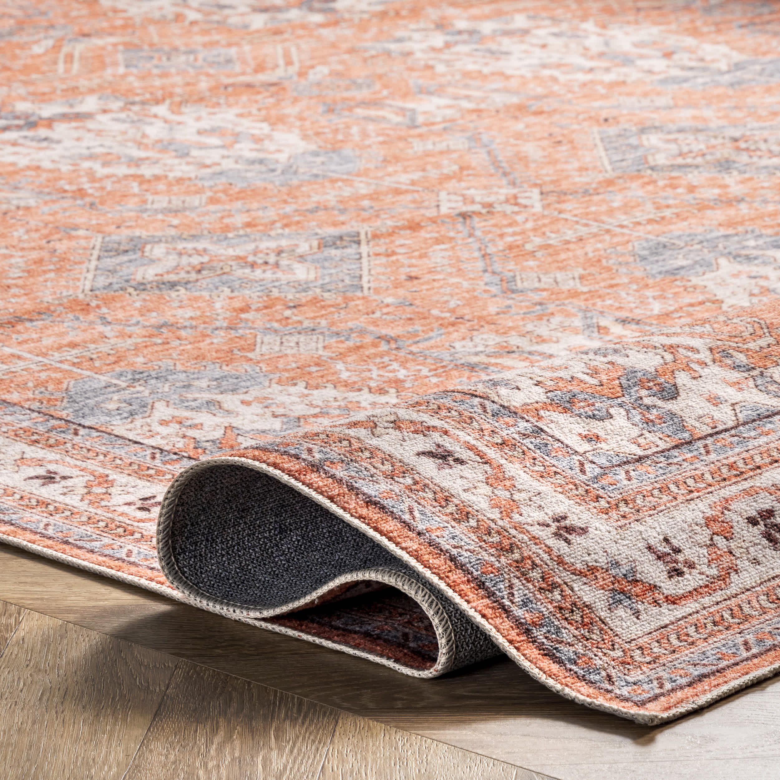 Sky Machine Washable Global Inspired Area Rug - Image 4