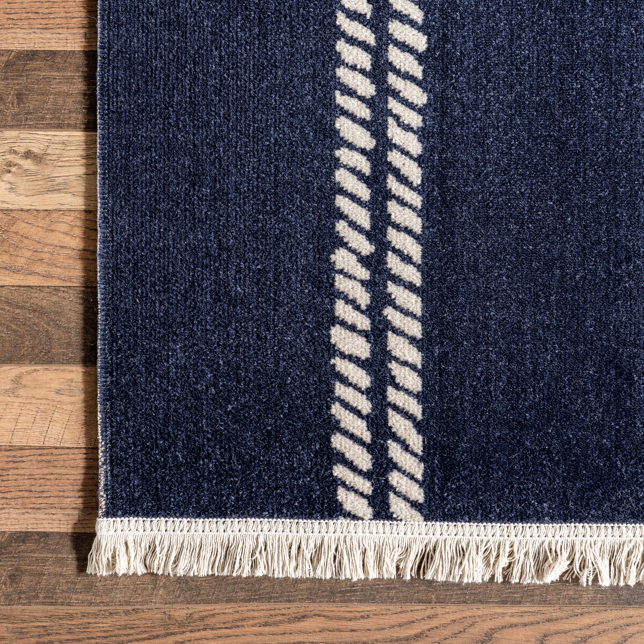 Ida Coastal Ropes Indoor/Outdoor Fringe Area Rug - Image 5