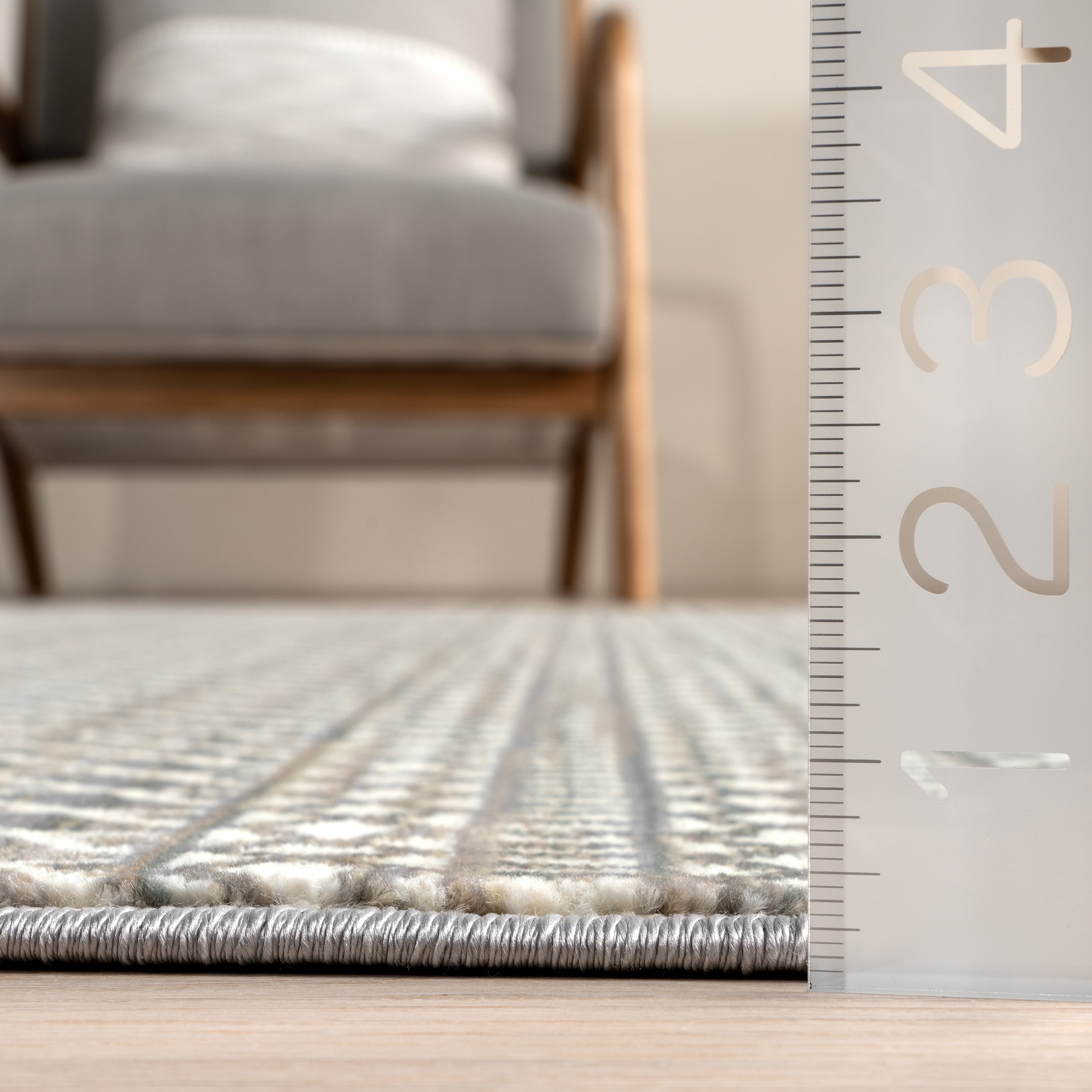 Lavender Geometric Fringe Area Rug - Image 30