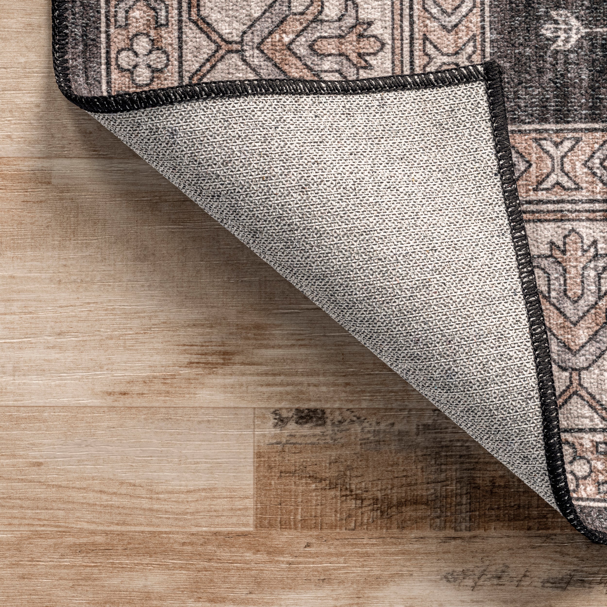 Mollie Machine Washable Traditional Border Area Rug - Image 7