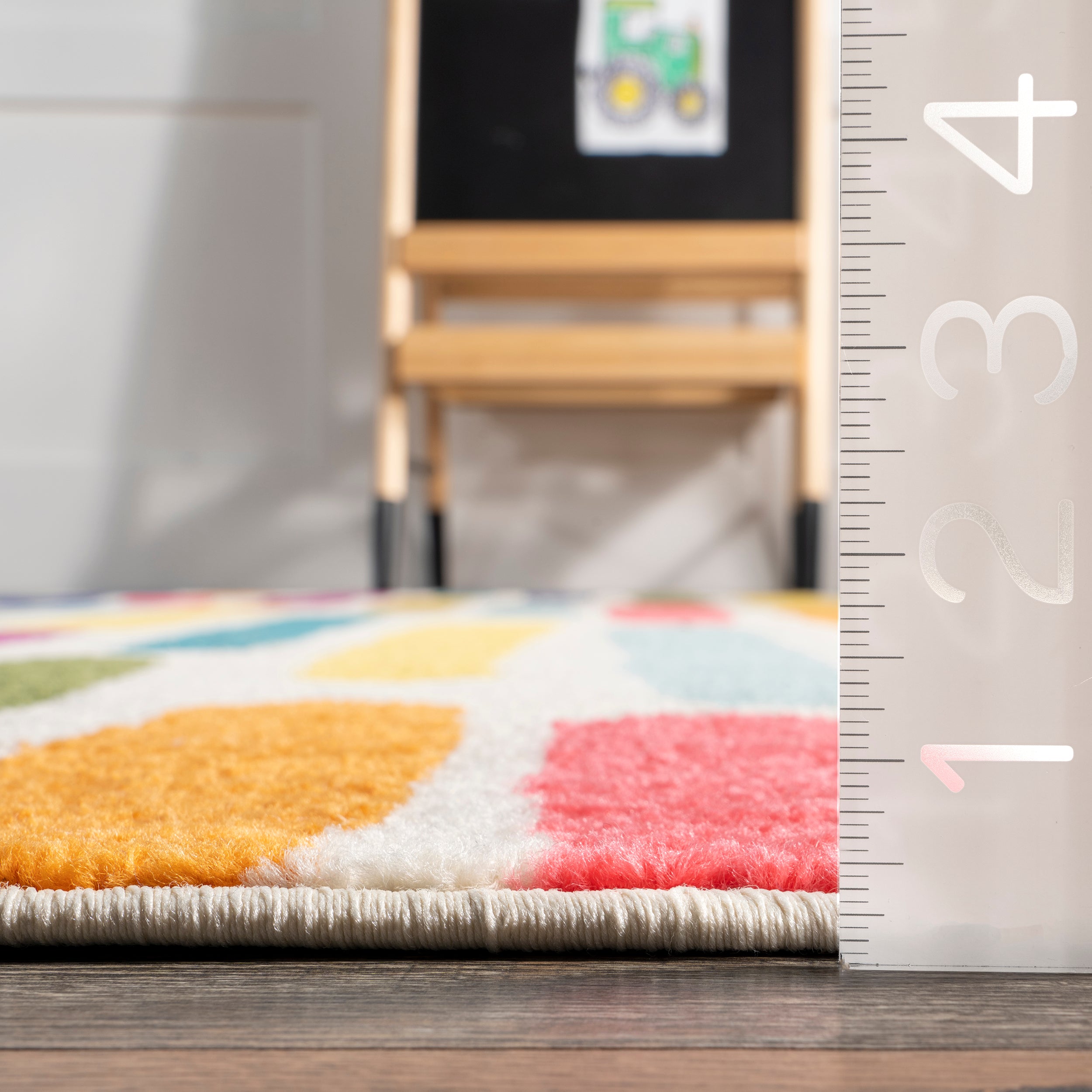 Thick Colorful Stripes Kids Area Rug - Image 3