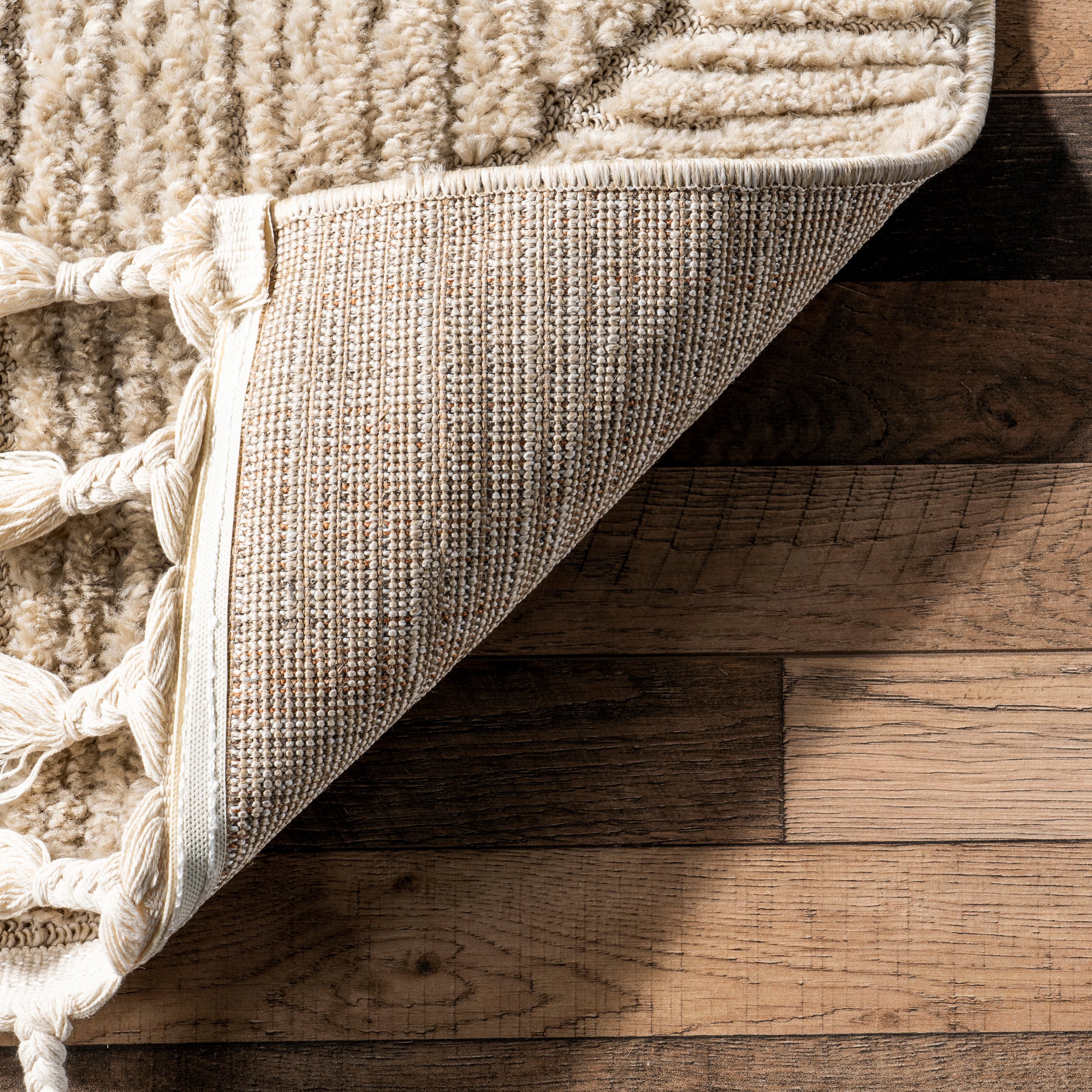 Kerry Textured Geometric Tasseled Area Rug - Image 26
