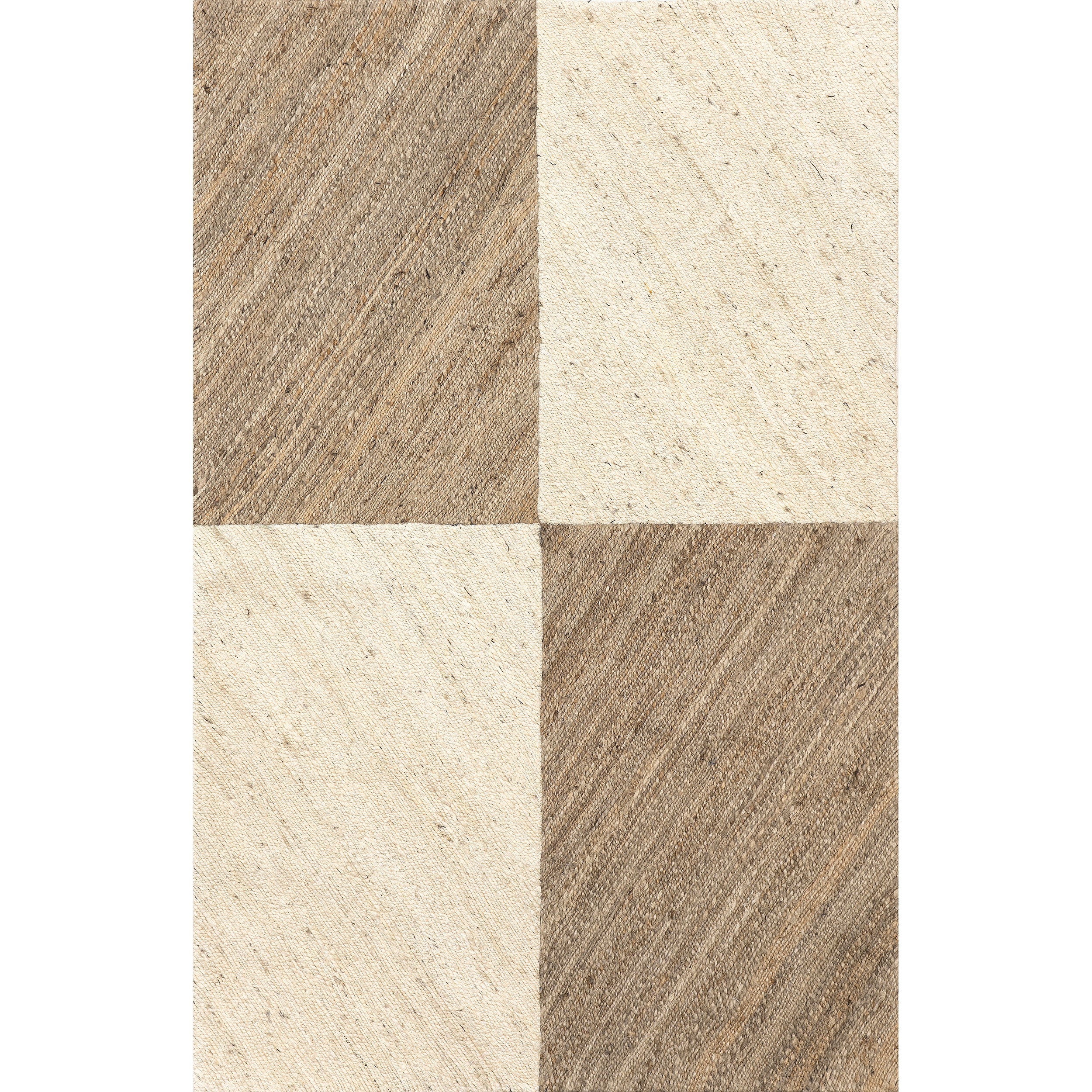 Felicia Coastal Geometric Jute Area Rug