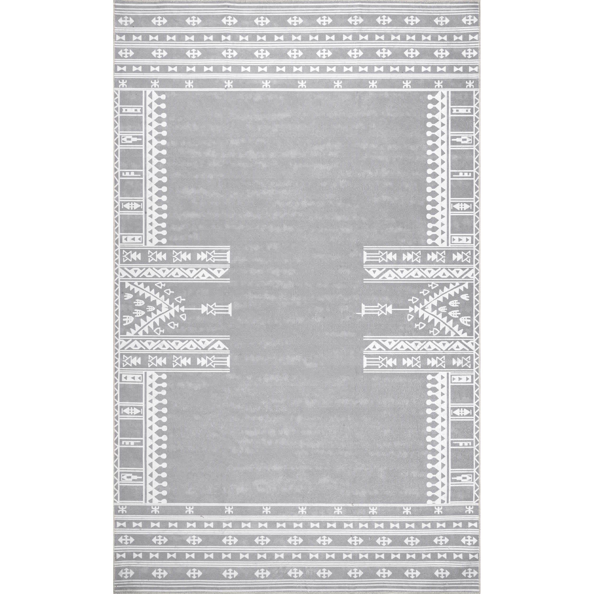 Joelle Machine Washable Tribal Geometirc Border Area Rug - Image 11