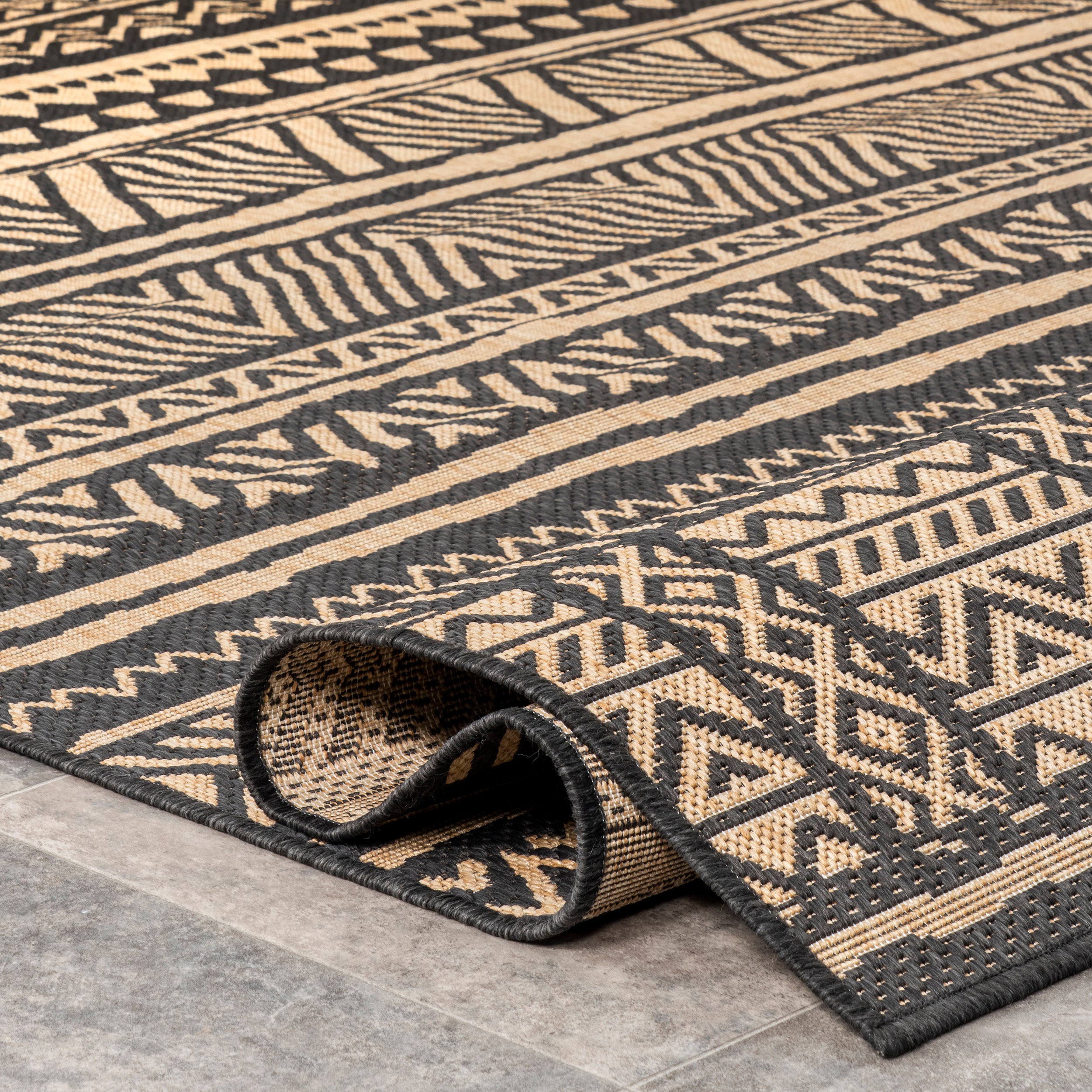 Abbey Tribal Striped Indoor/Outdoor Area Rug - Image 24