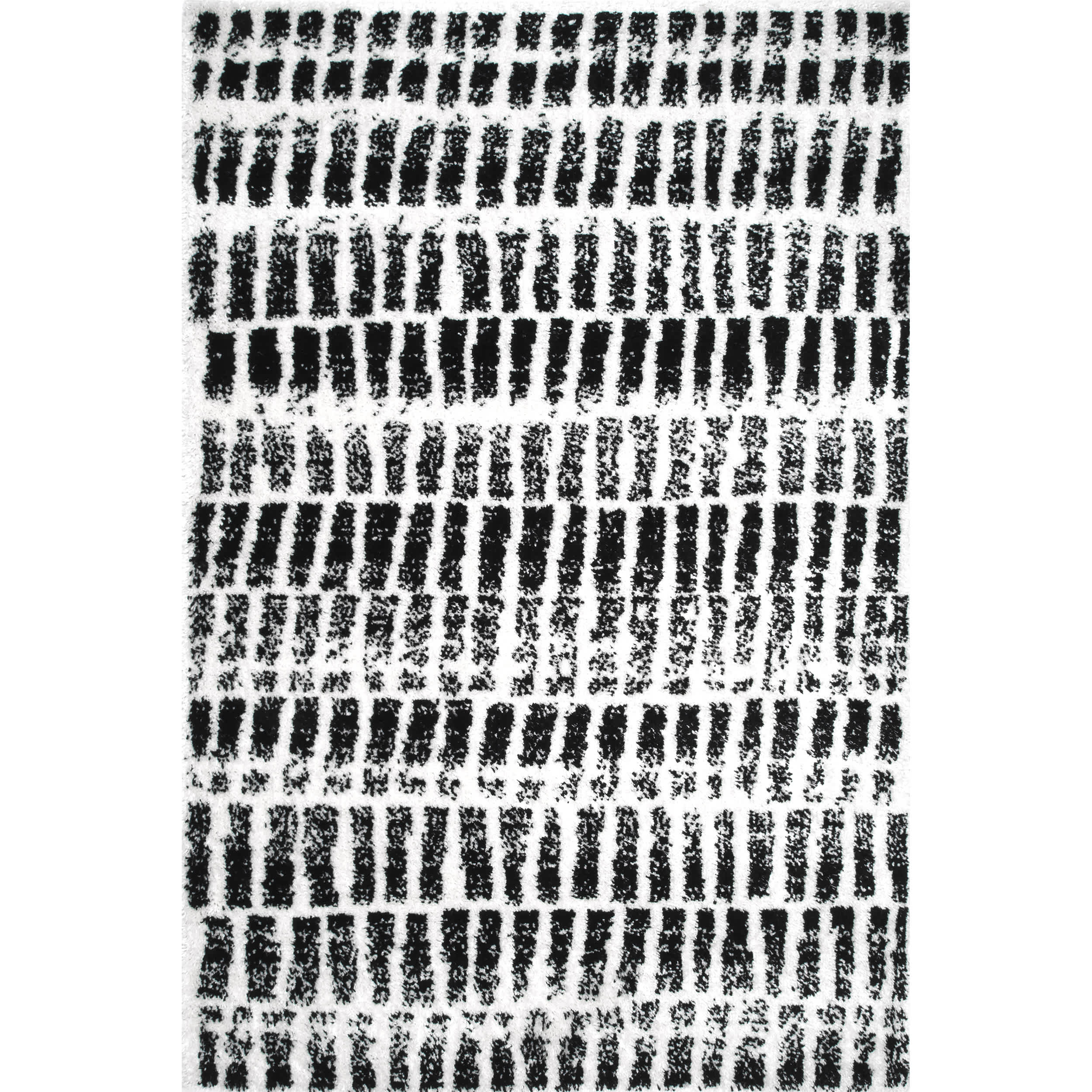 Zoey Distressed Dash Shag Area Rug