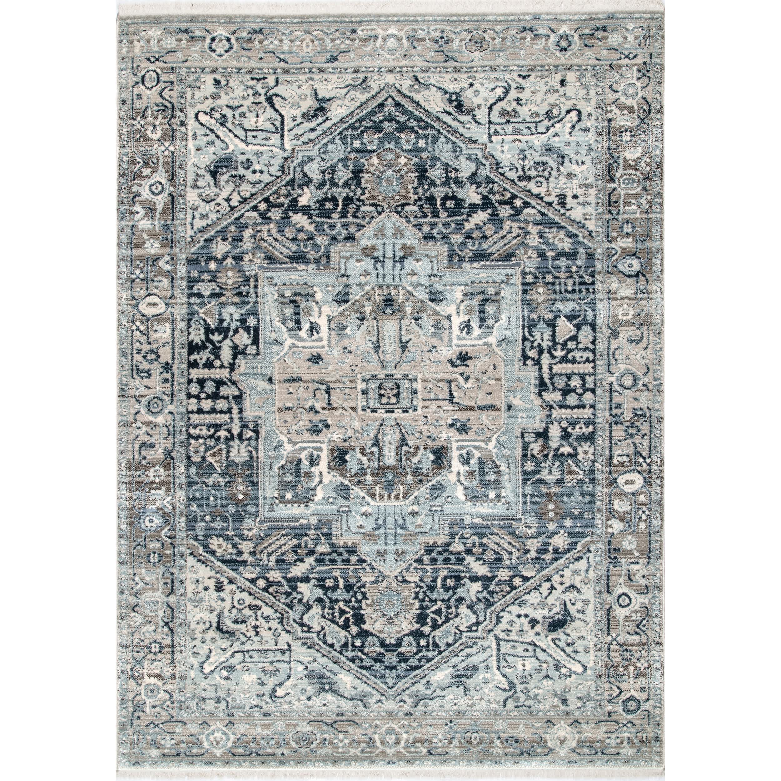 Vintage Harriet Medallion Fringe Area Rug