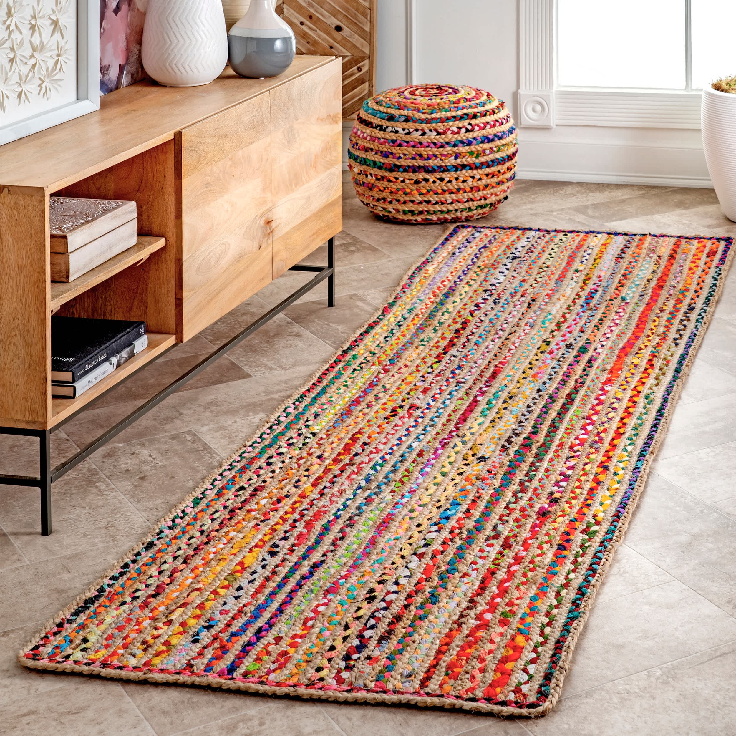 Aleen Braided Cotton/Jute Area Rug - Image 5