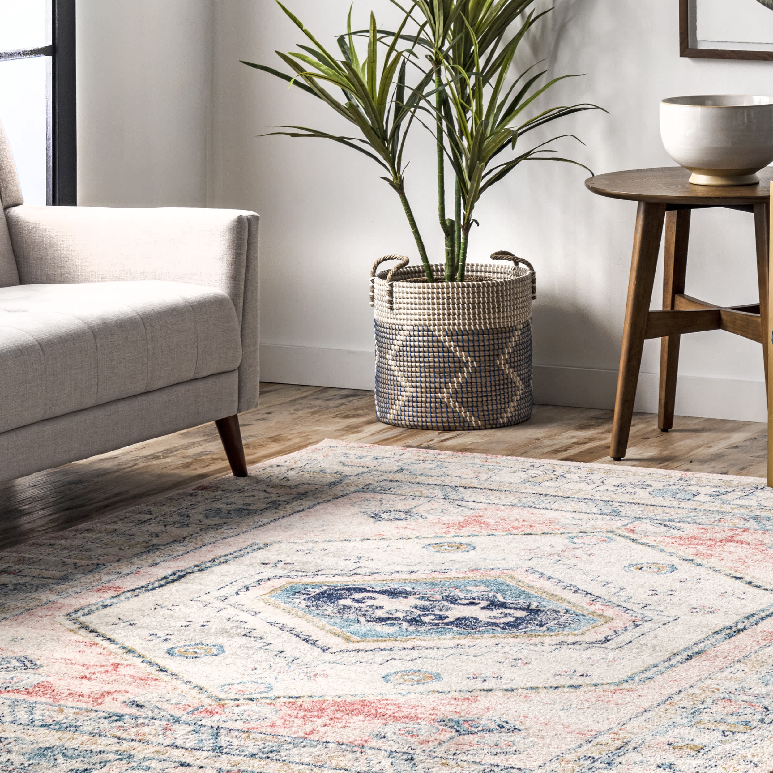 Chase Faded Vintage Medallion Area Rug - Image 9