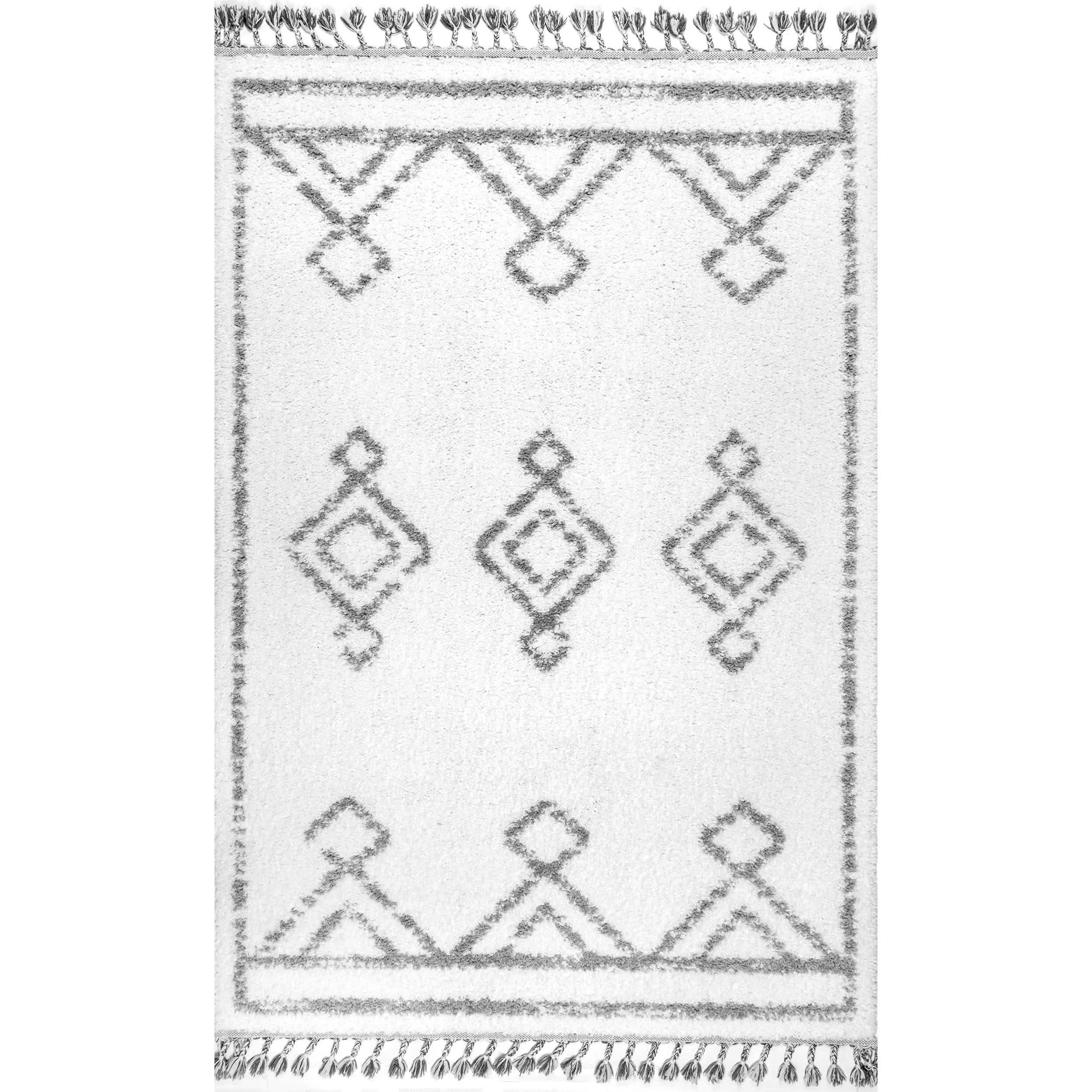 Mackie Moroccan Diamond Tassel Area Rug - Image 16