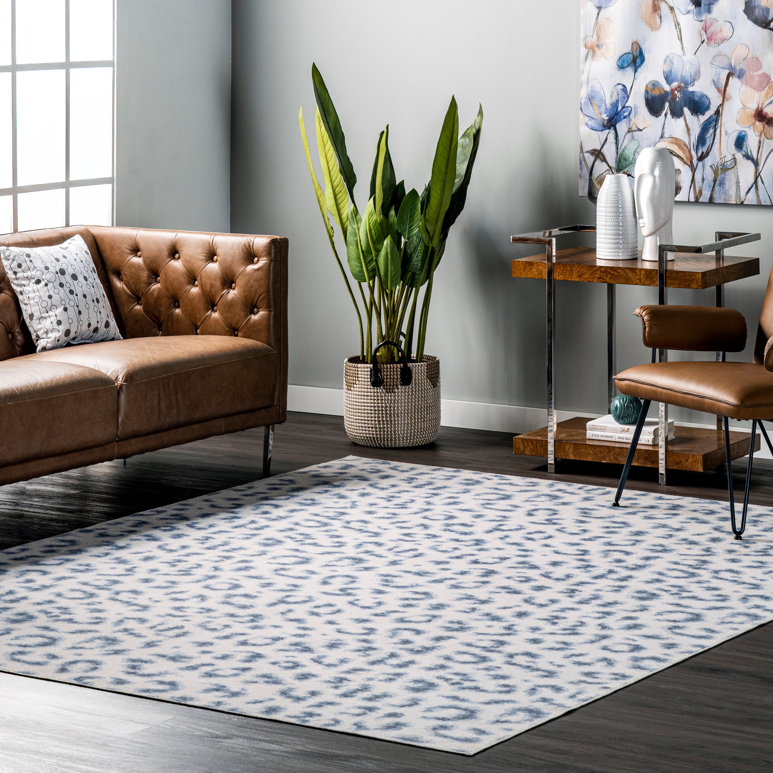 Mason Machine Washable Contemporary Leopard Print Area Rug - Image 2