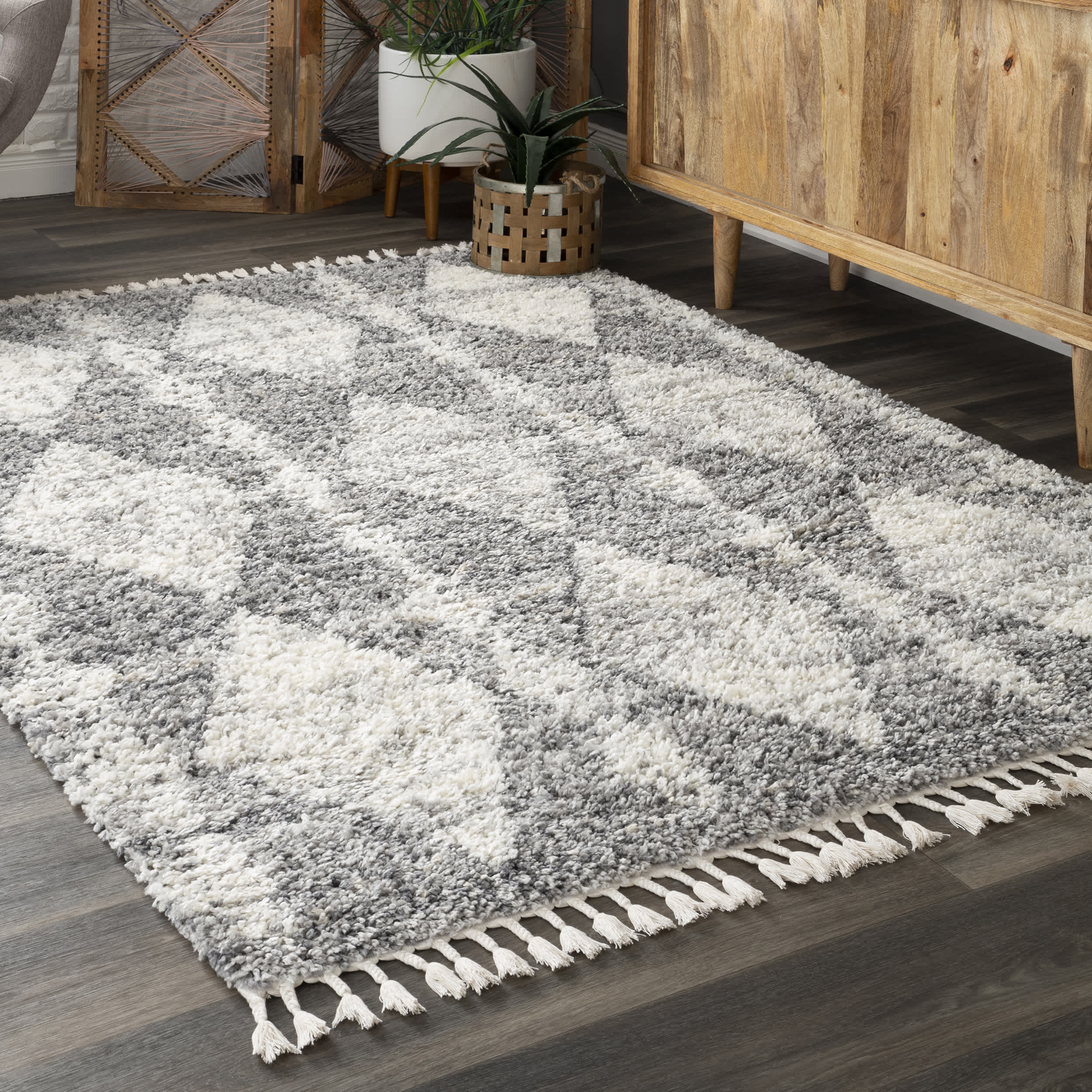 Selah Geometric Shag Area Rug - Image 2