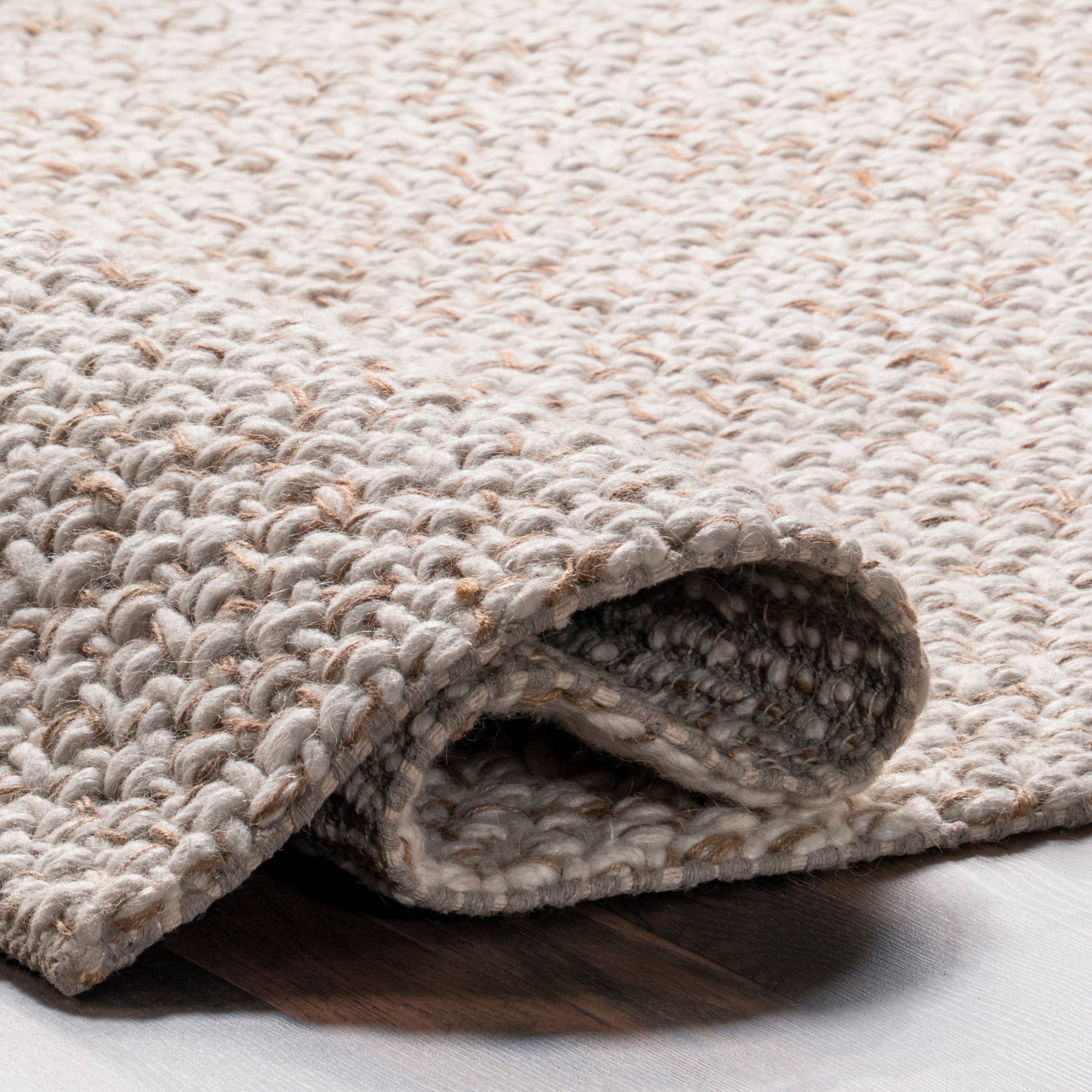 Enida Casual Farmhouse Wool Blend Area Rug - Image 4