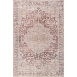 Rora SplashGuard Medallion Machine Washable Area Rug
