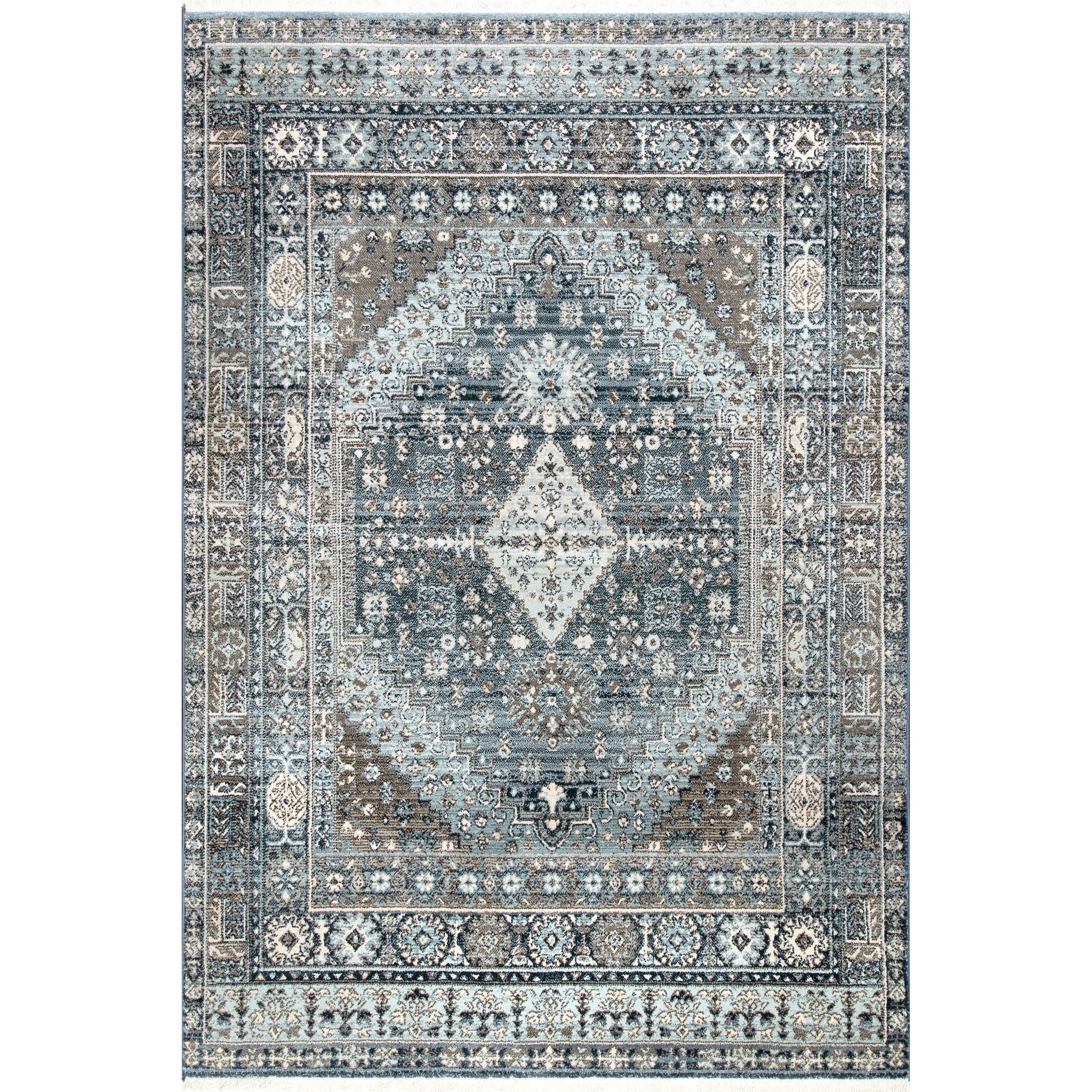Vintage Melani Medallion Fringe Area Rug