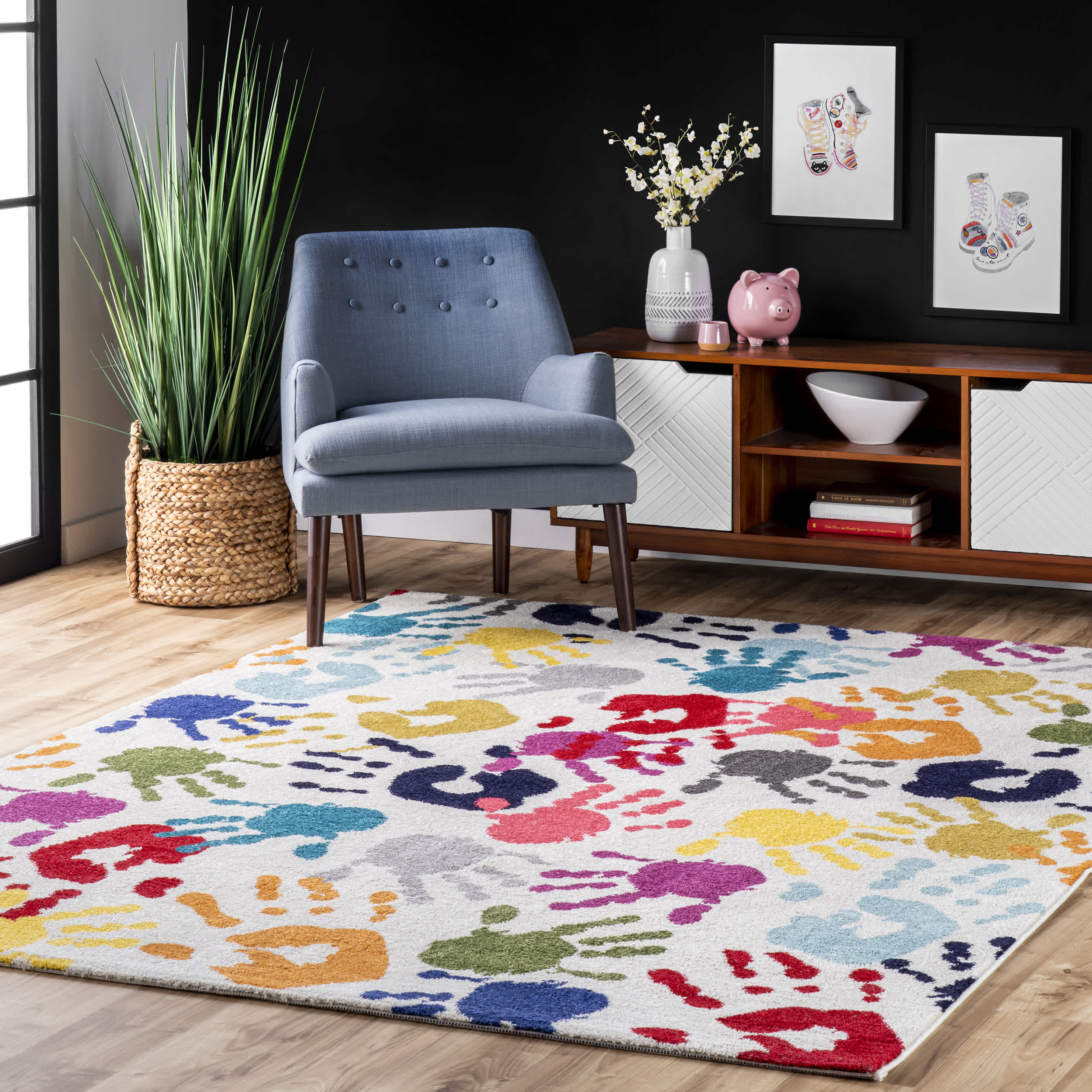 Pinkie Handprint Area Rug - Image 2