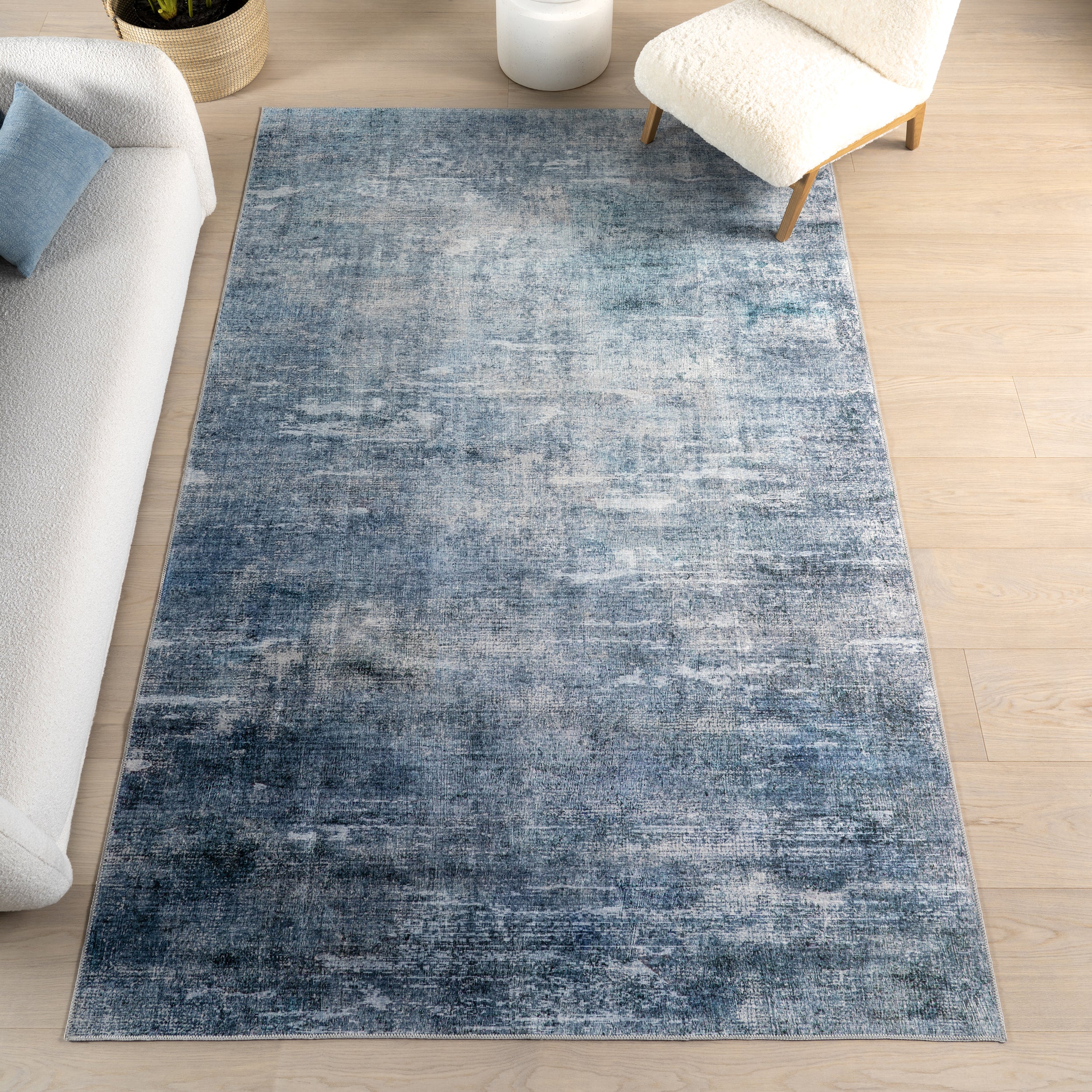 Ellison SplashGuard Modern Abstract Machine Washable Area Rug - Image 2