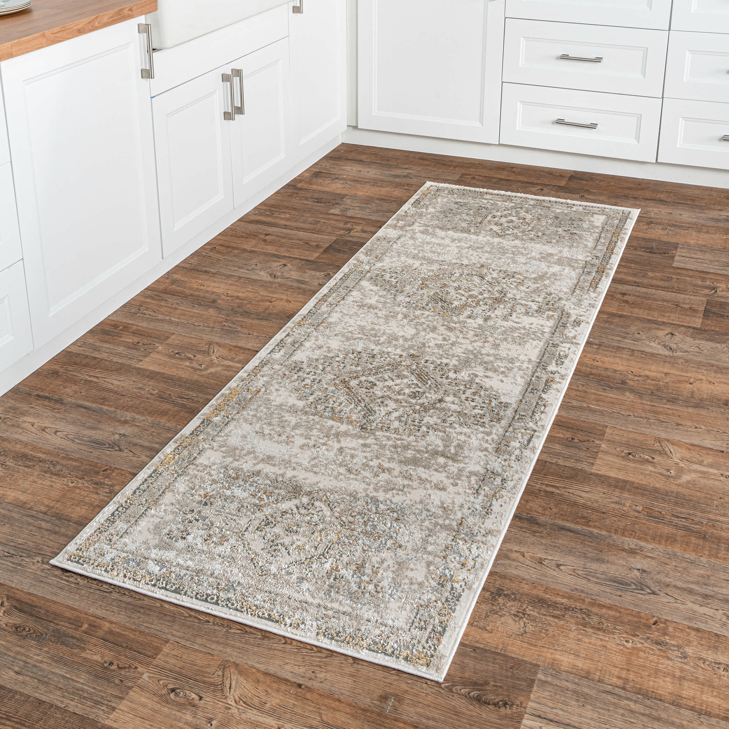 Lucille Faded Vintage Medallion Area Rug - Image 10