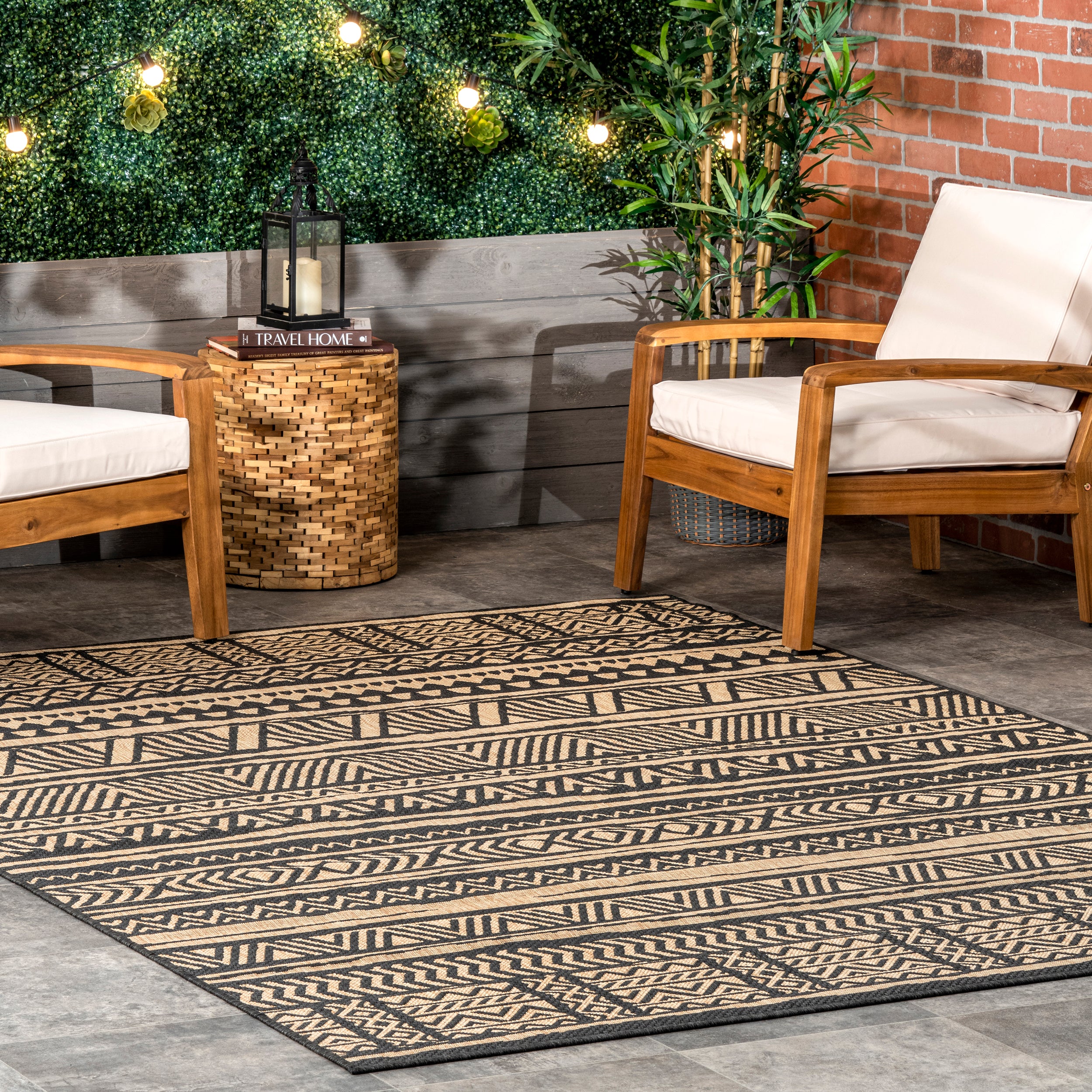 Abbey Tribal Striped Indoor/Outdoor Area Rug - Image 22