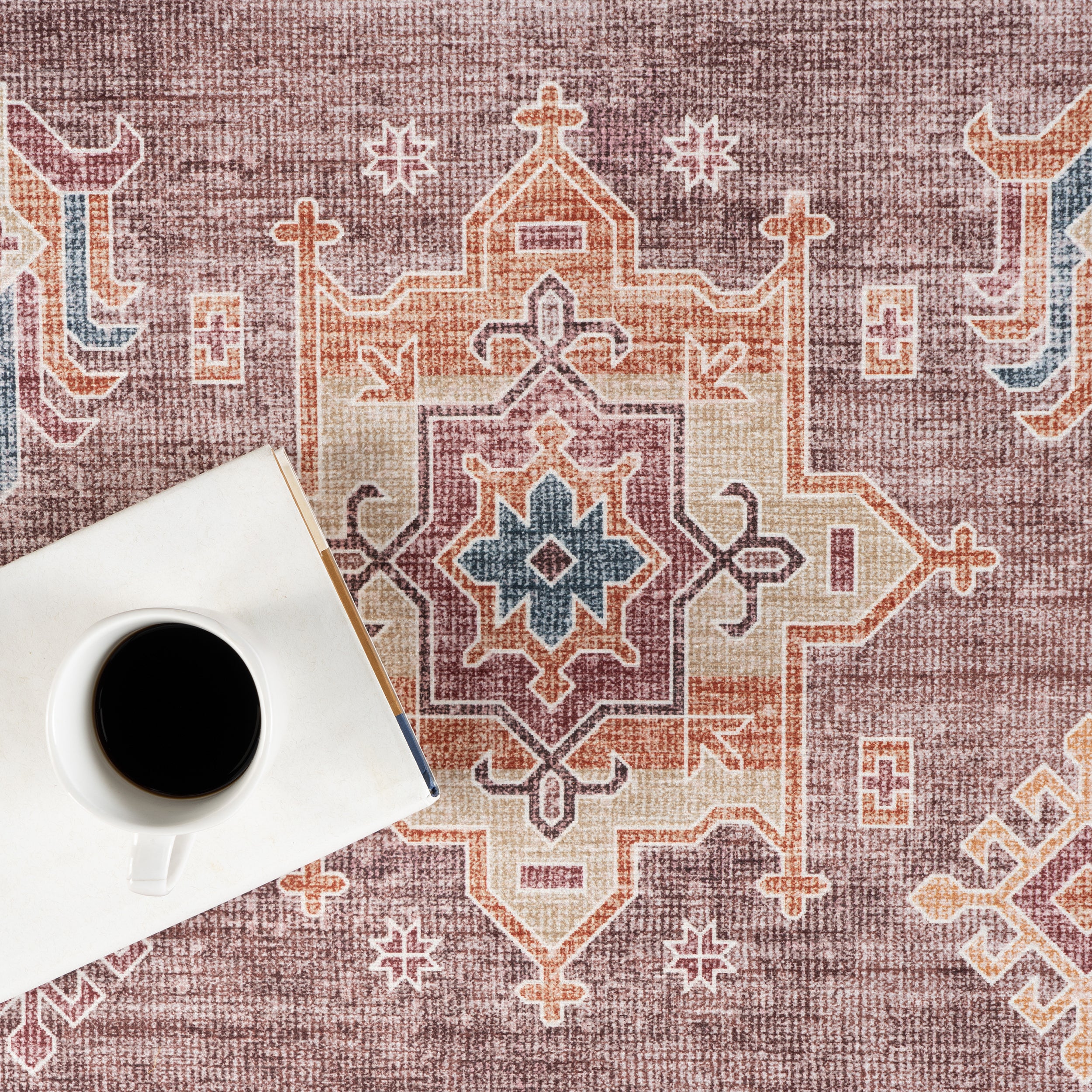 Philomena Medallion Spill Proof Machine Washable Area Rug - Image 7