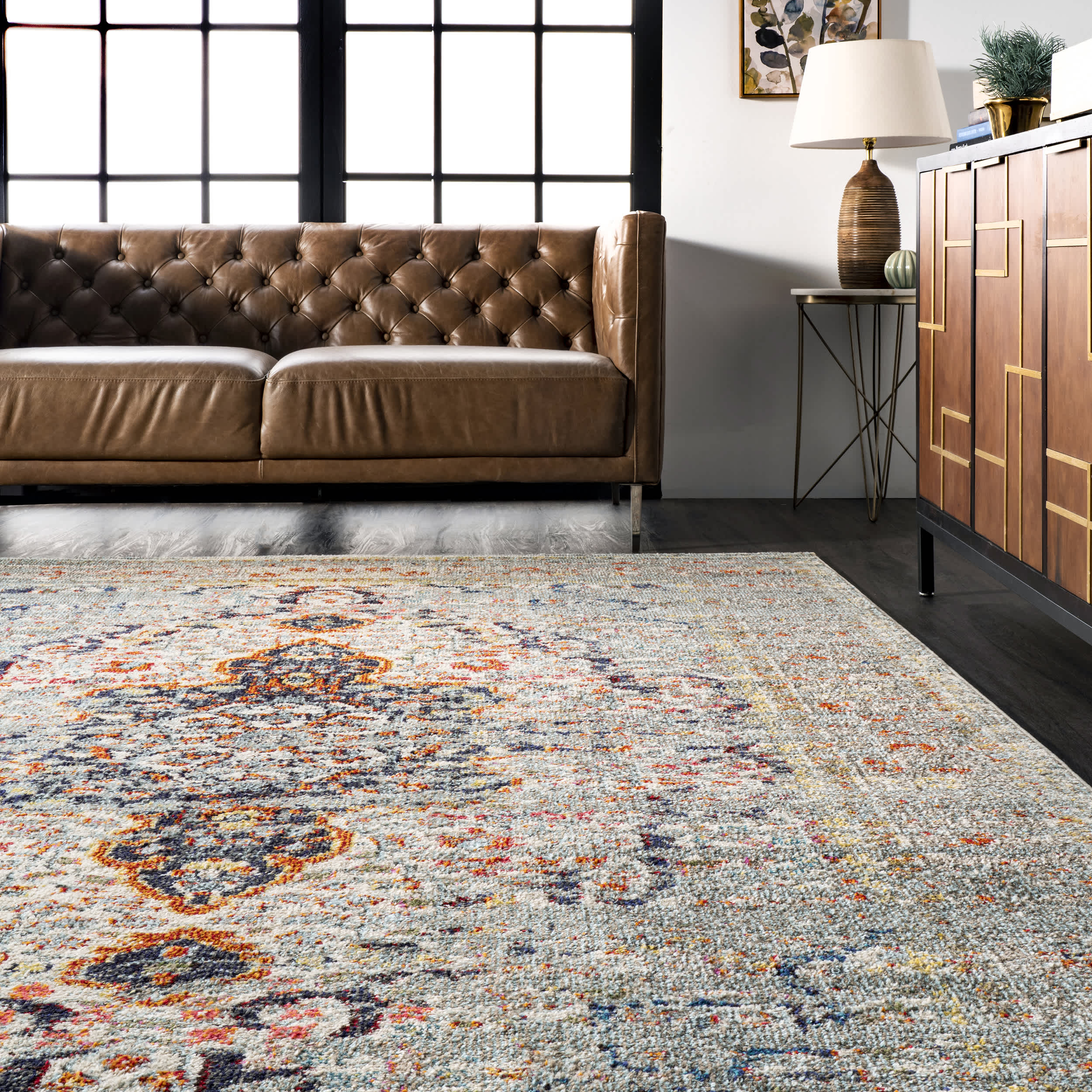 Distressed Persian Sarita Area Rug - Image 8
