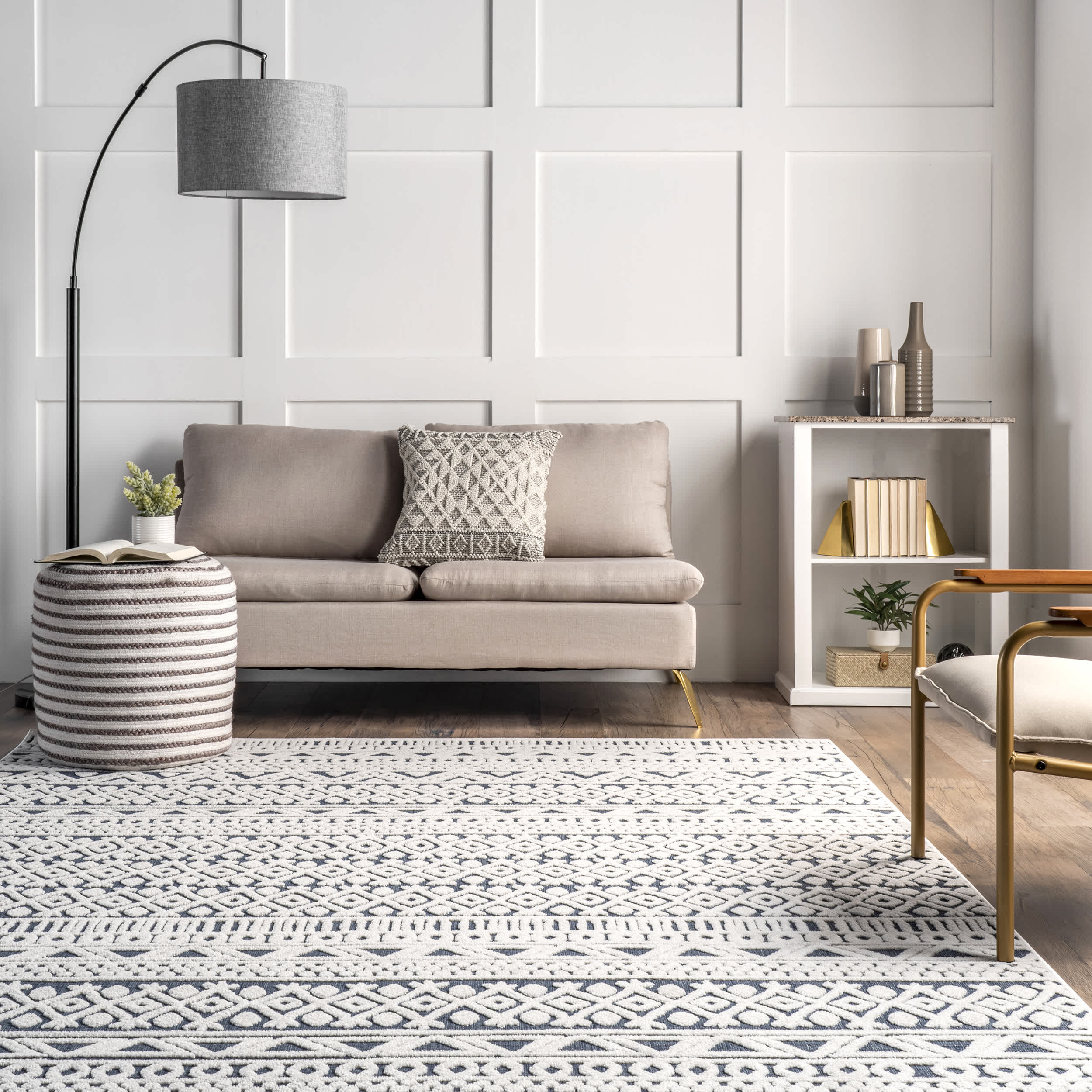 Tina Textured Geometric Banded Area Rug - Image 17