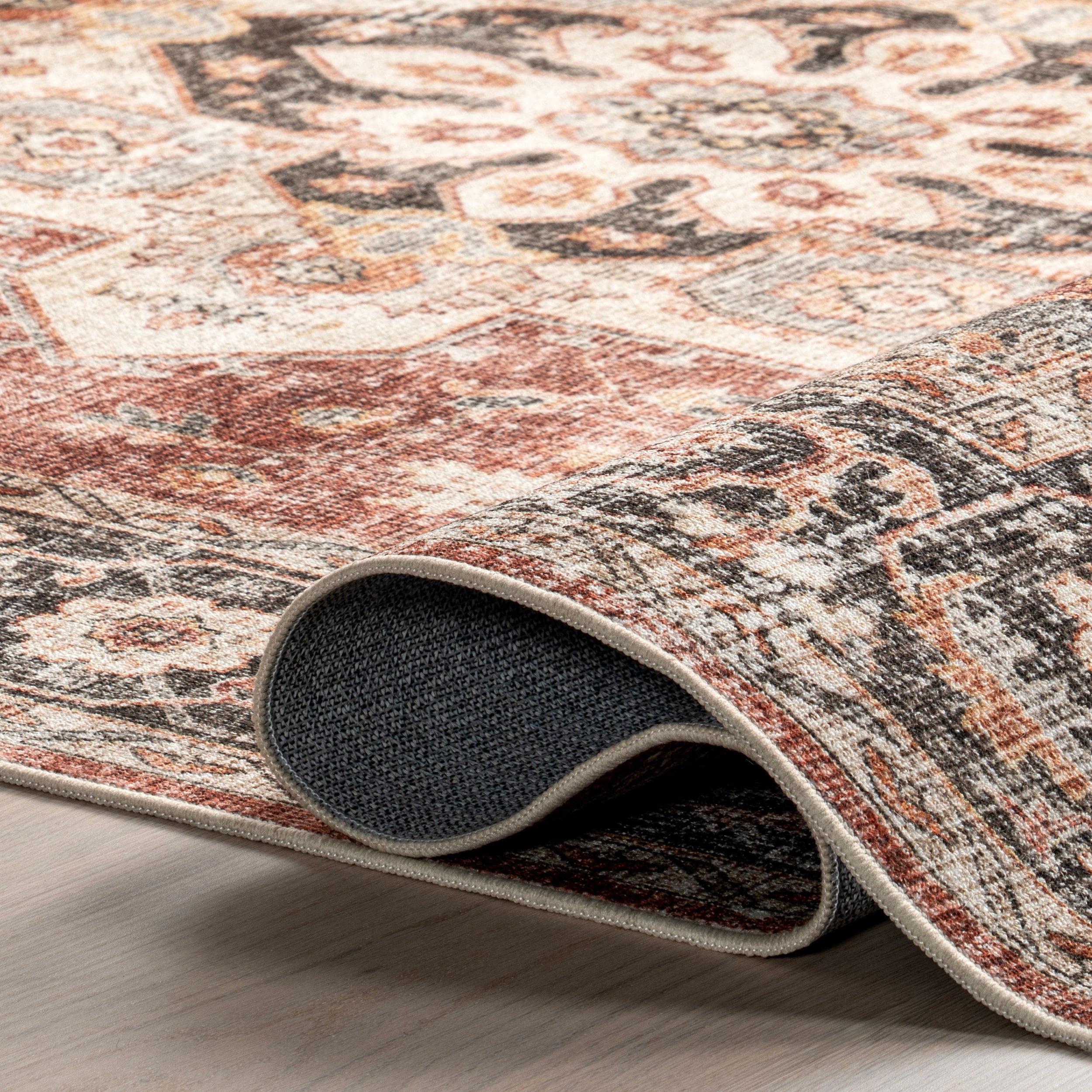 Arbor Traditional Vintage Machine Washable Area Rug - Image 4