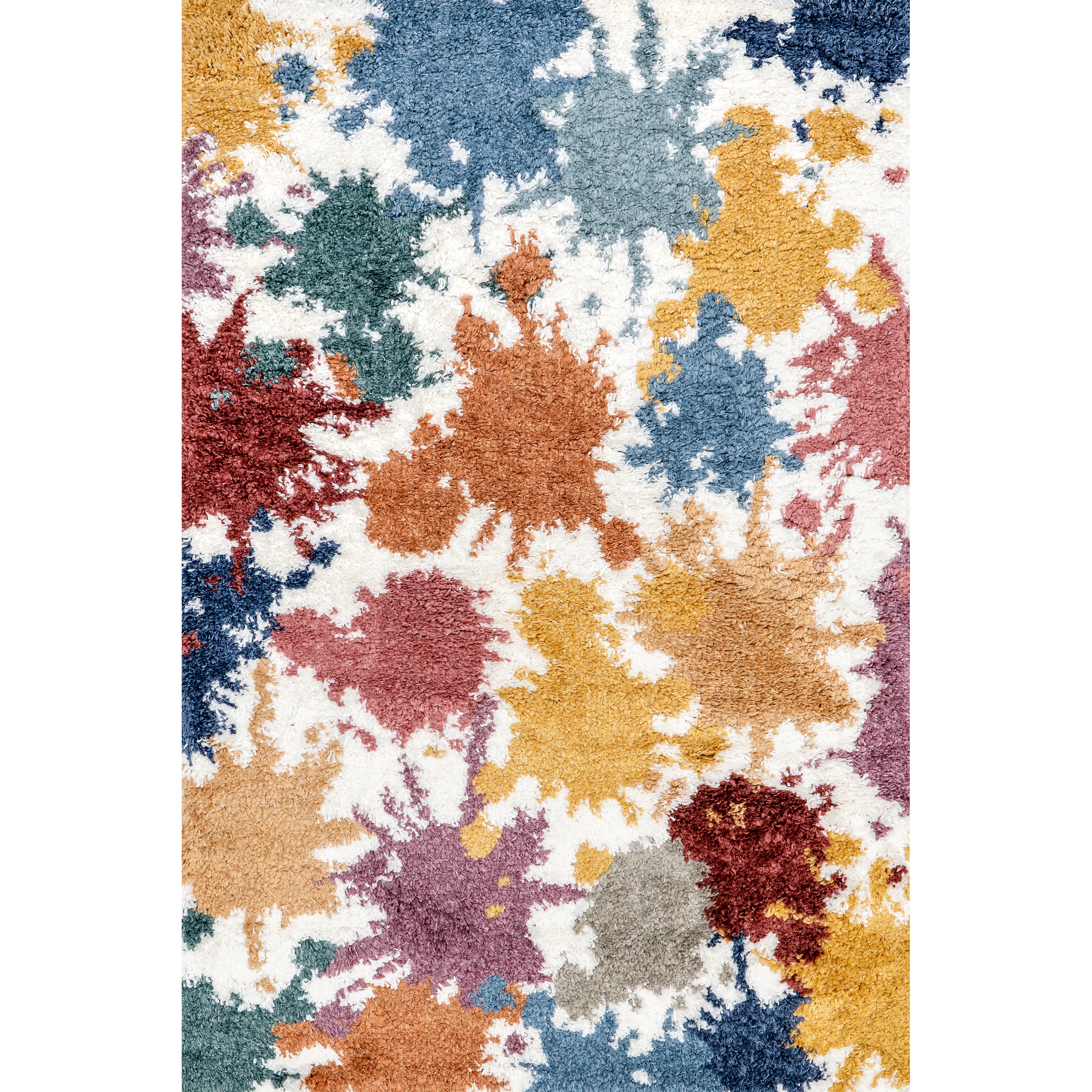 Queenie Colorful Splatter Kids Shag Area Rug