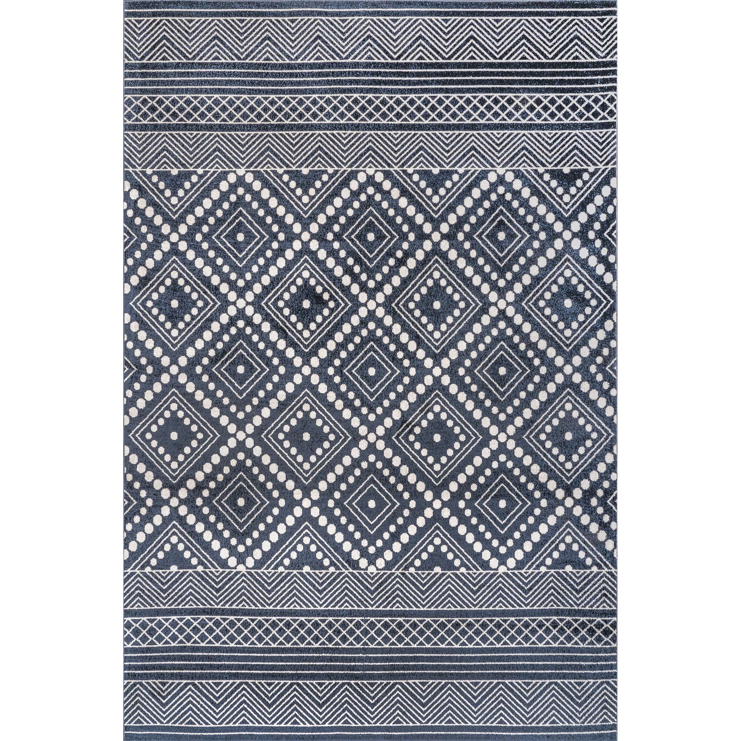 Phyllis Machine Washable Diamond Trellis Area Rug