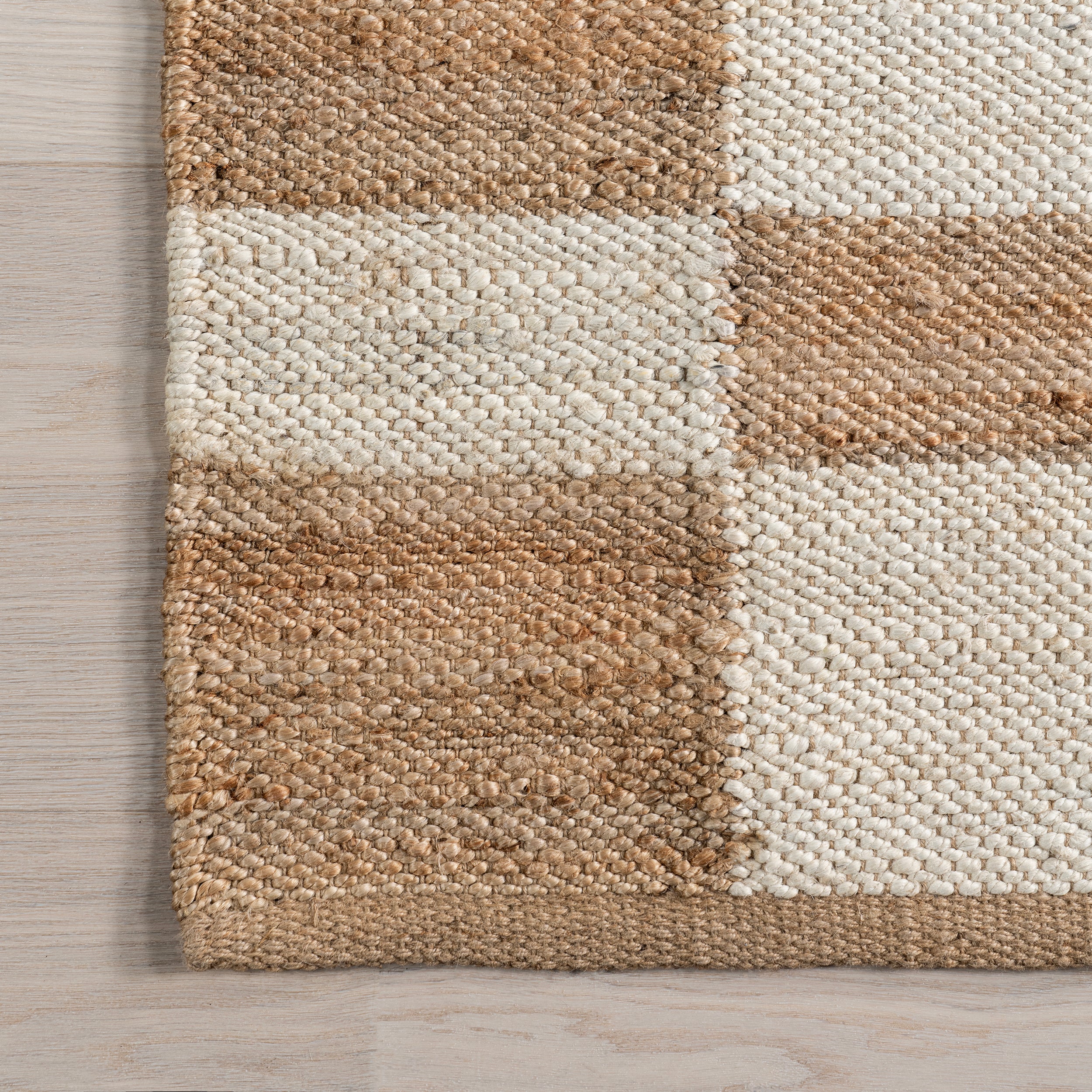 Izara Checkered Jute Area Rug - Image 5