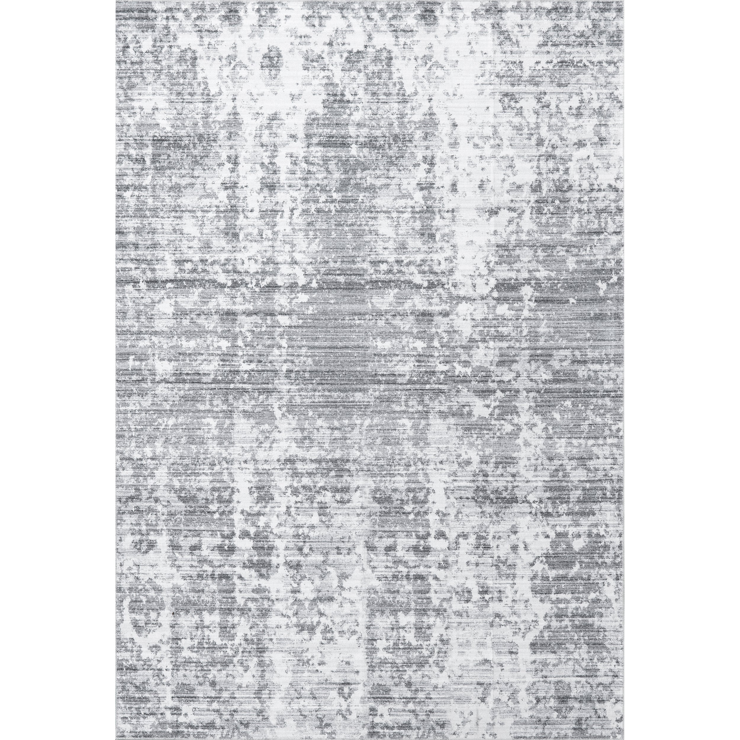 Alva Faded Abstract Machine Washable Area Rug