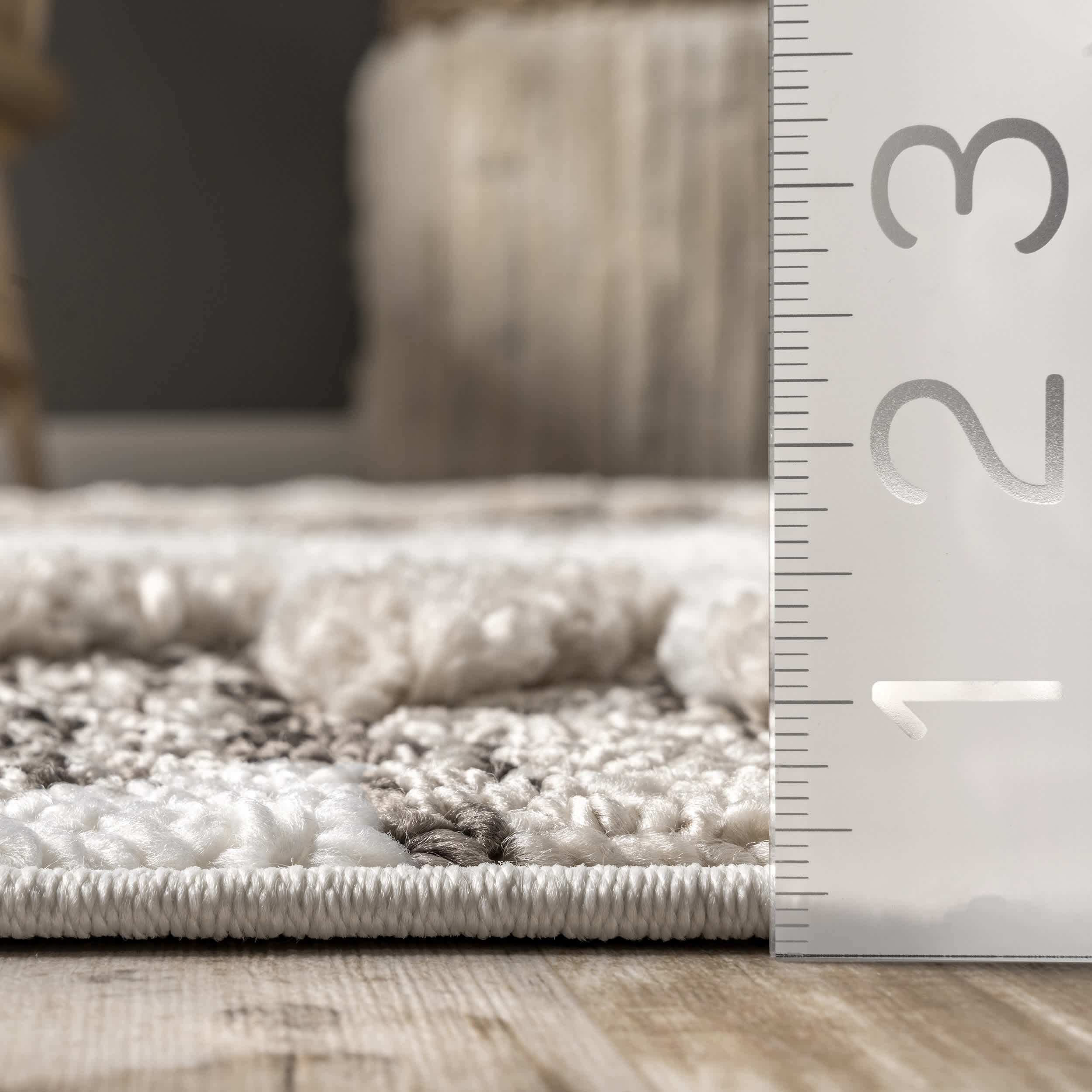 Adelade Aztec High Low Shaggy Tassel Area Rug - Image 3