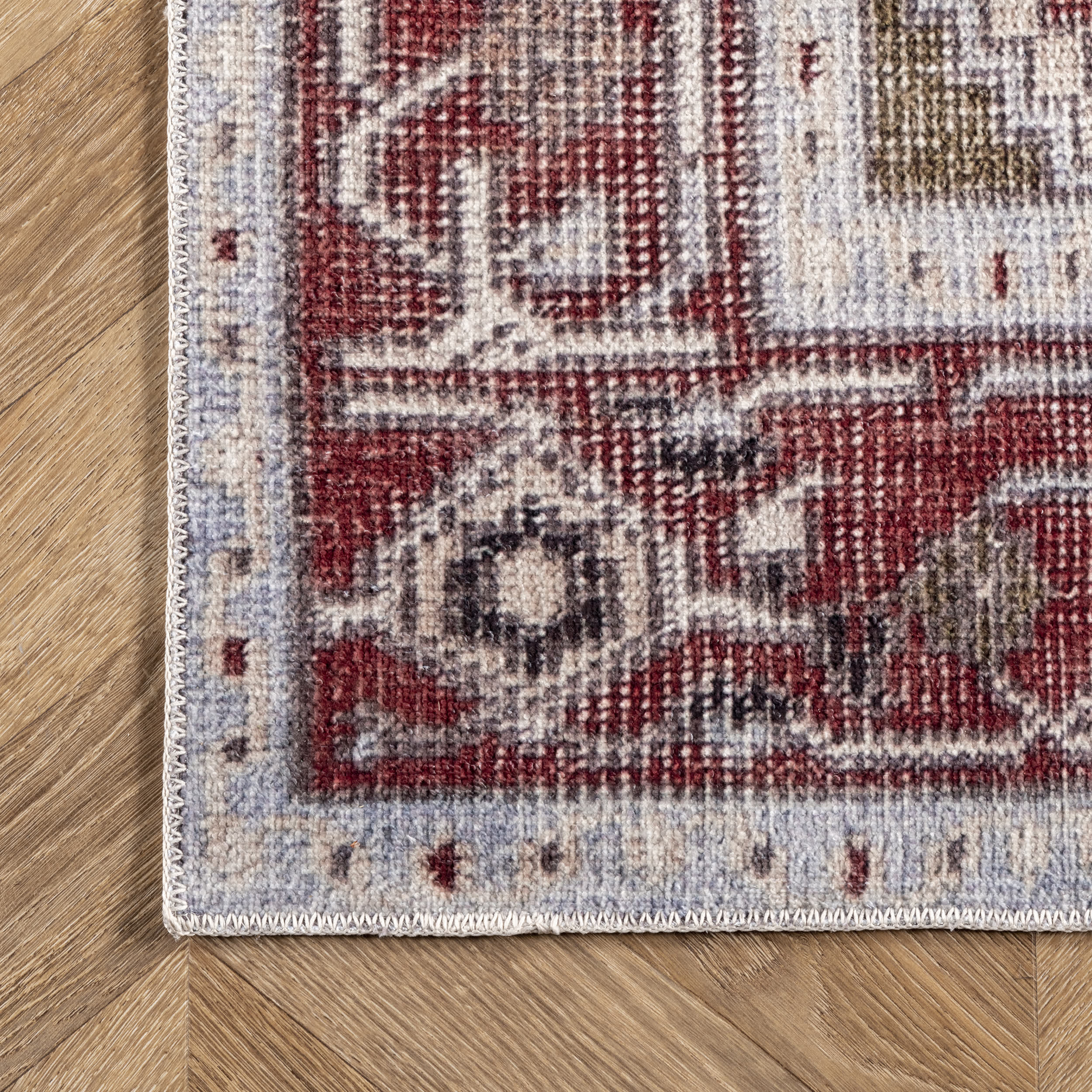 Miley Machine Washable Traditional Medallion Area Rug - Image 5