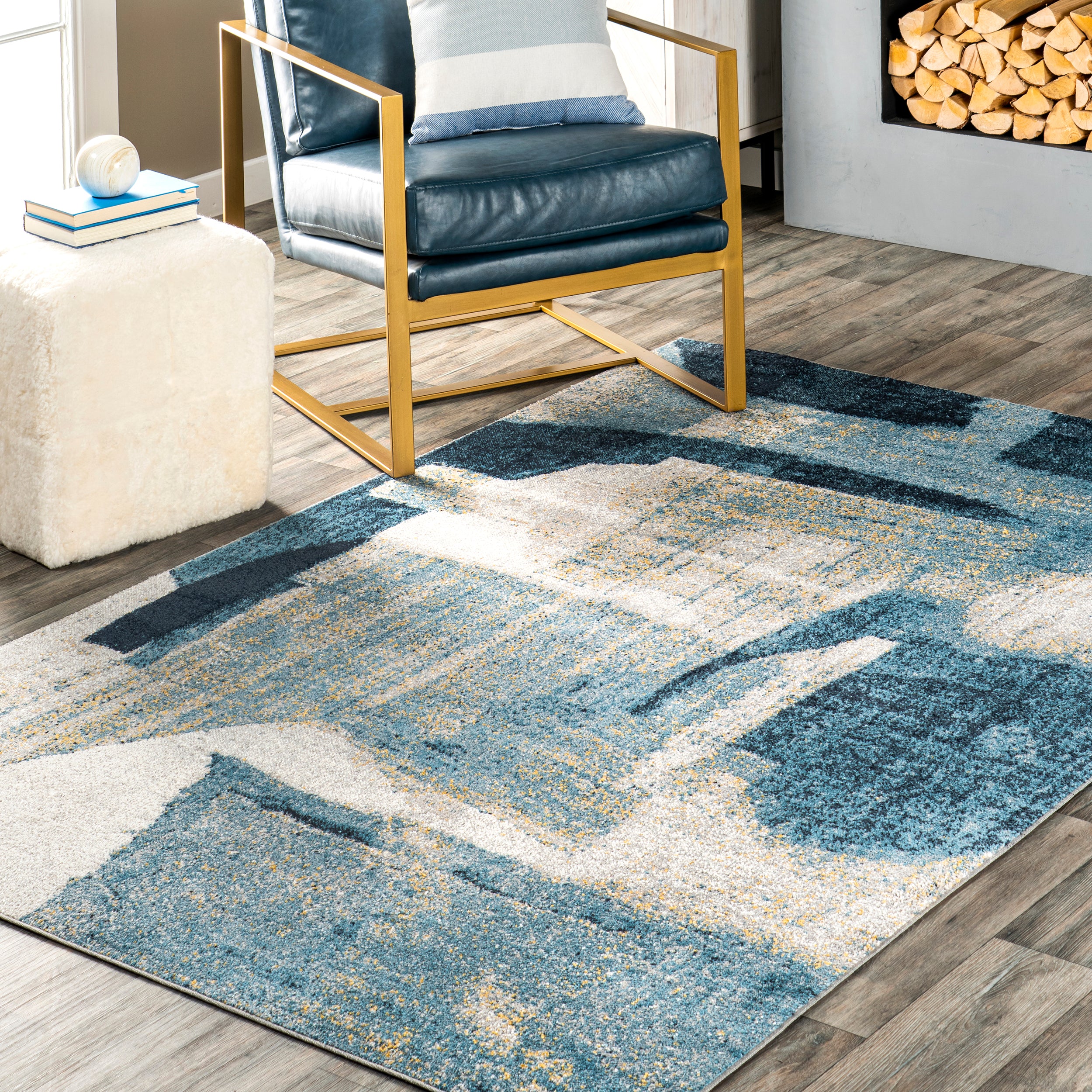 Sherri Abstract Machine Washable Area Rug - Image 9