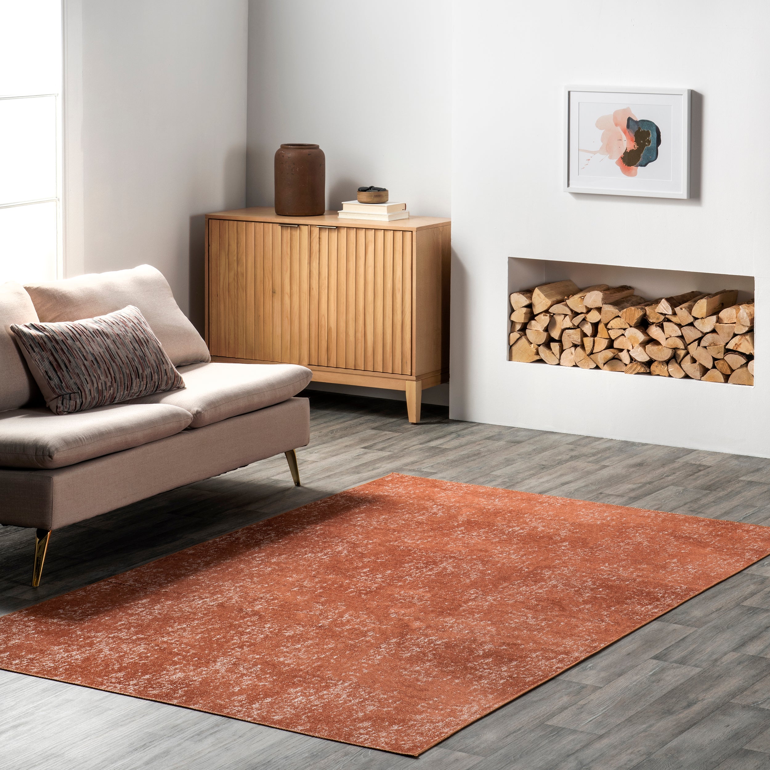 Elspeth Casual Faded Machine Washable Area Rug - Image 20