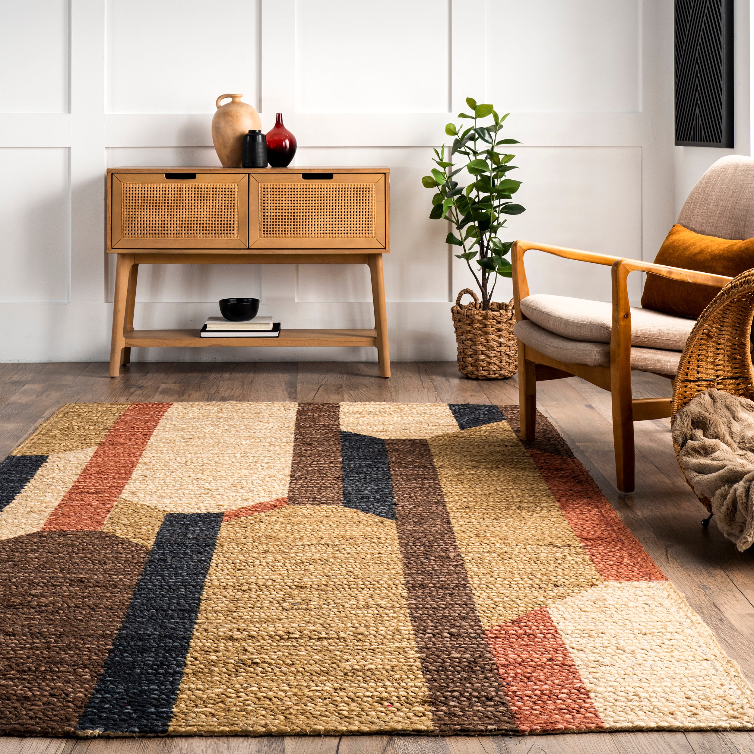Holli Abstract Braided Jute Area Rug - Image 8