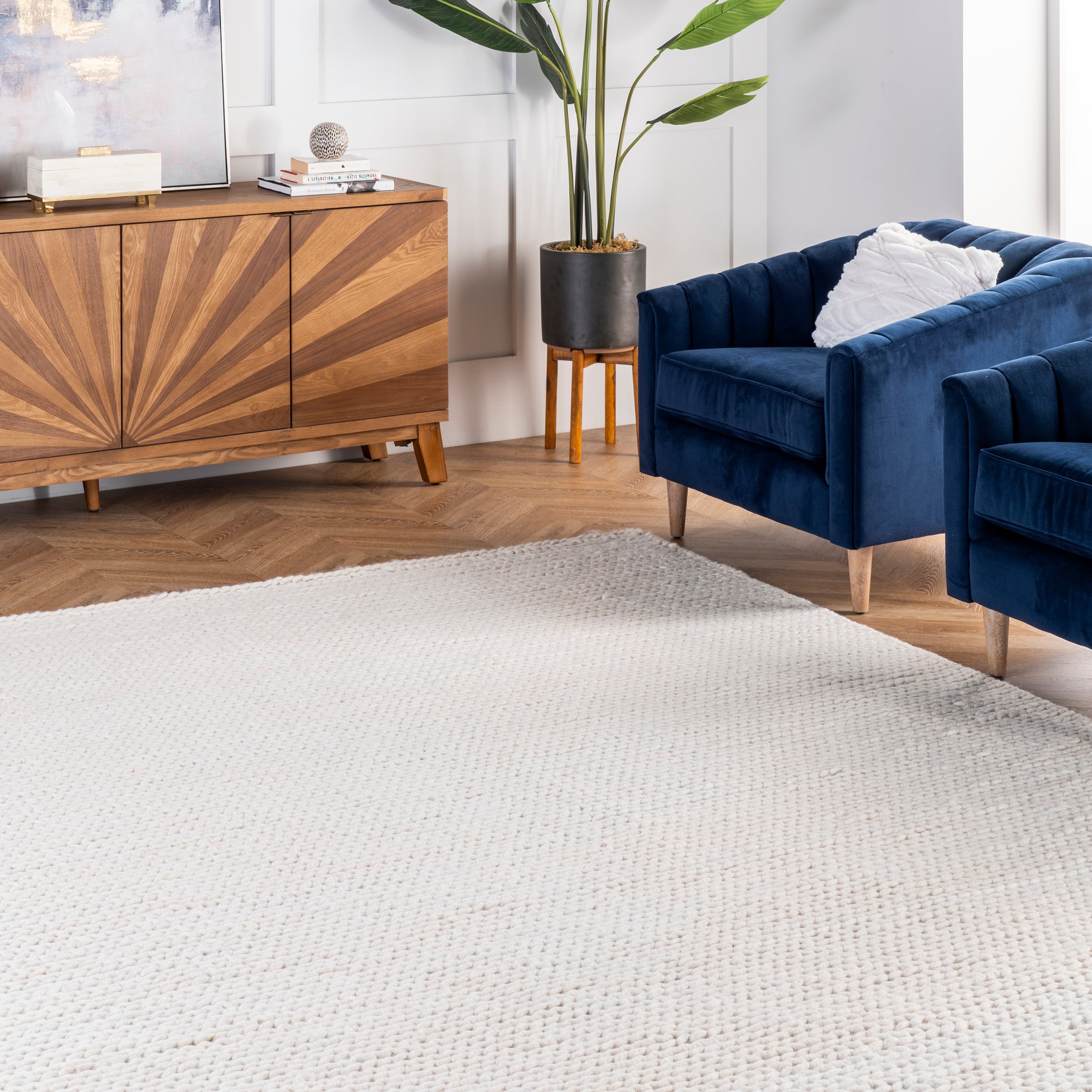 Penelope Braided Wool Area Rug - Image 9