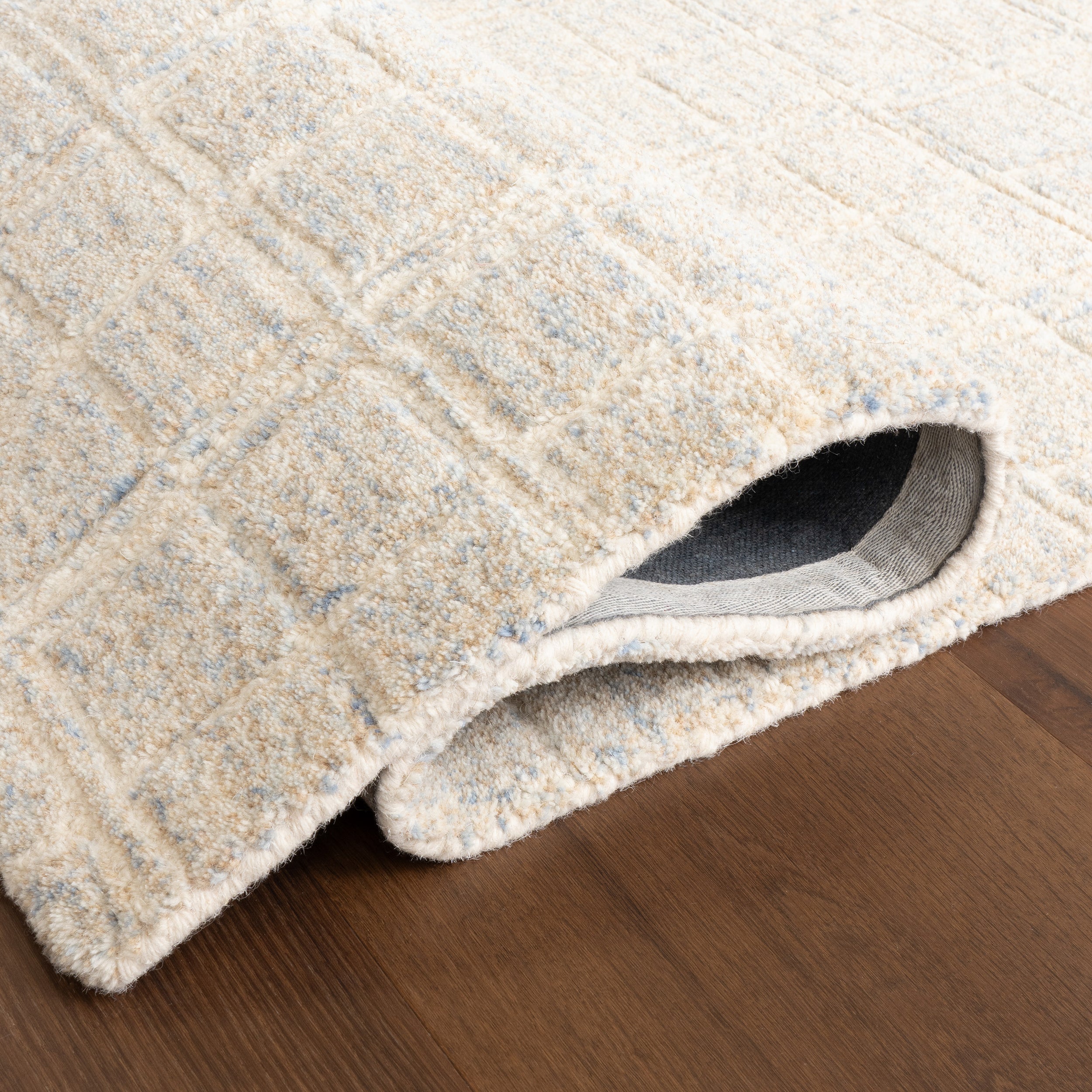 Camellia Checkered Wool Area Rug - Image 4
