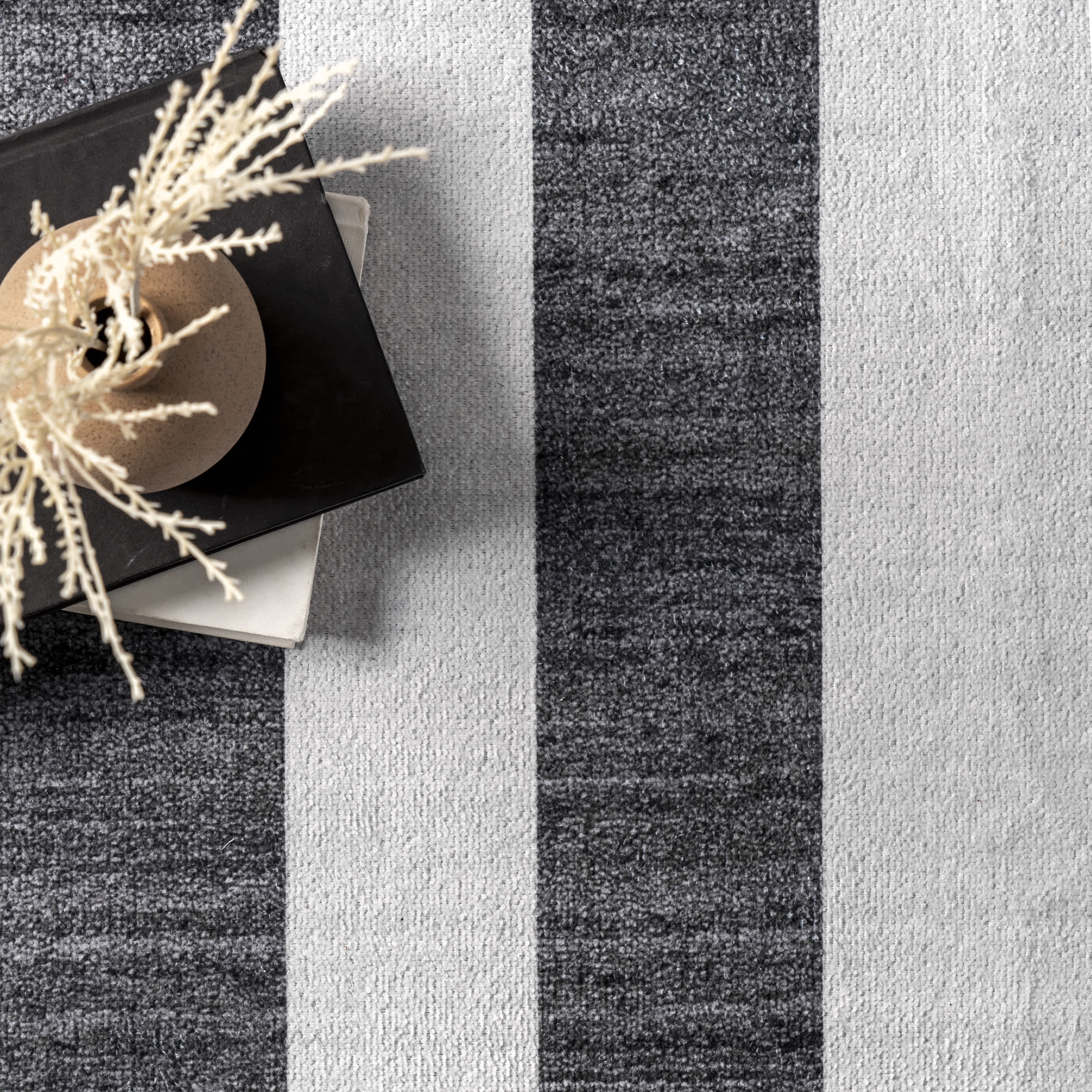 Sharri Modern Striped Machine Washable Area Rug - Image 6