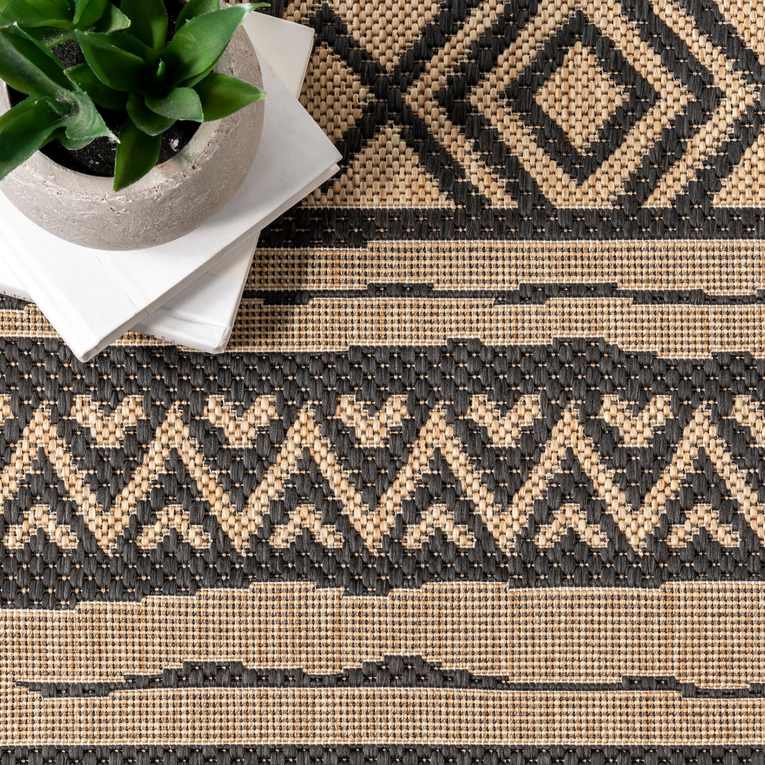 Abbey Tribal Striped Indoor/Outdoor Area Rug - Image 26