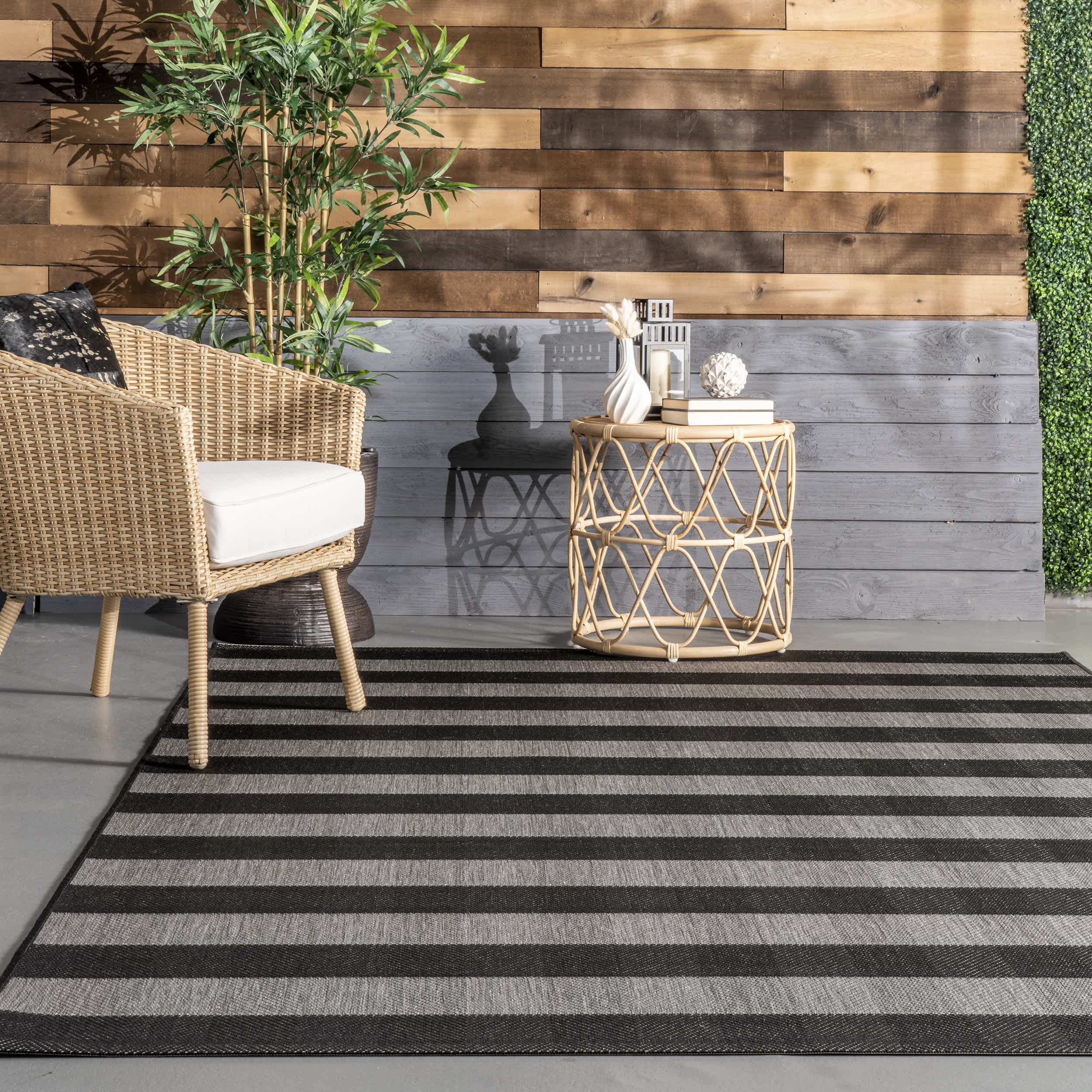Alexis Striped Indoor/Outdoor Area Rug - Image 8