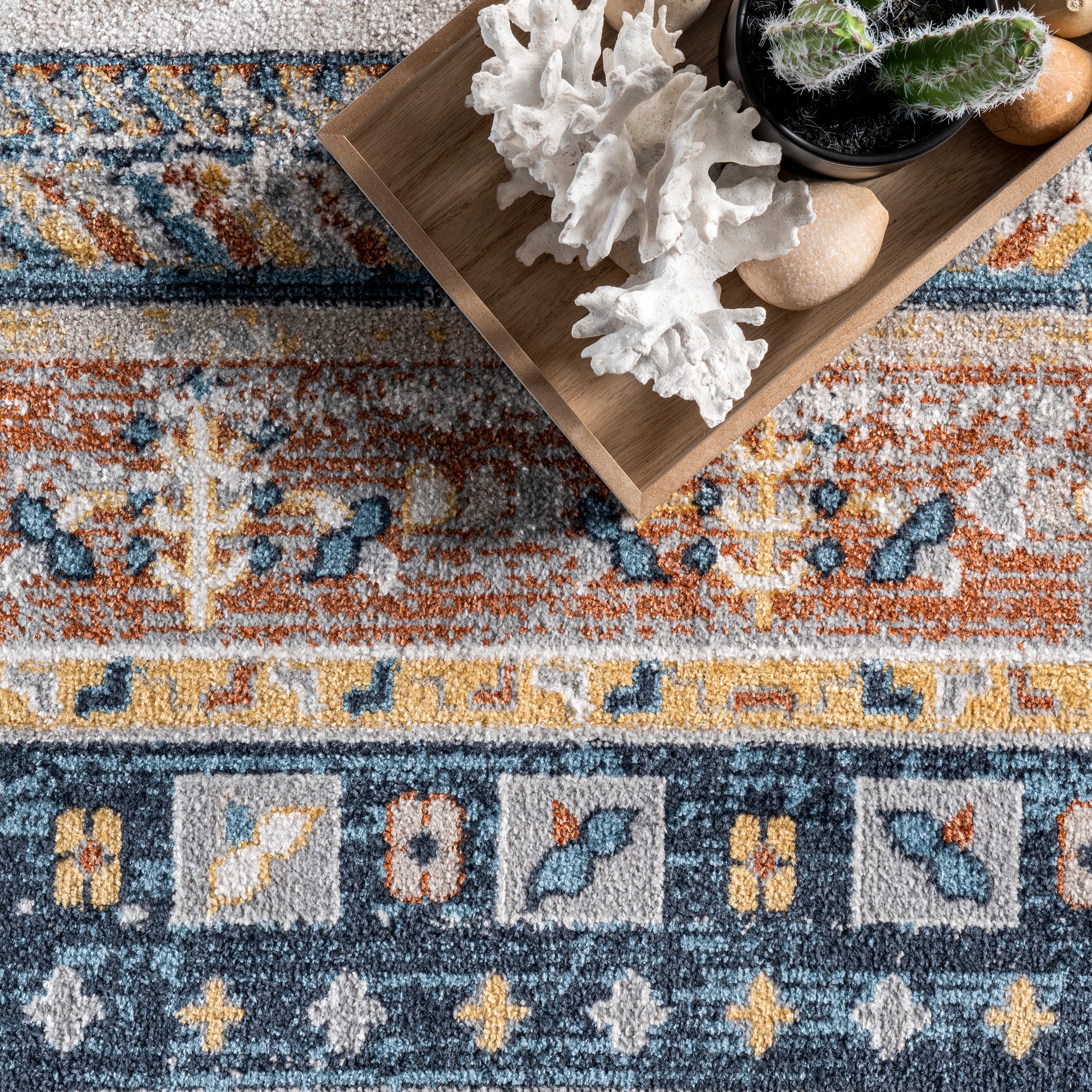 Shannon Machine Washable Geometric Tribal Area Rug - Image 6