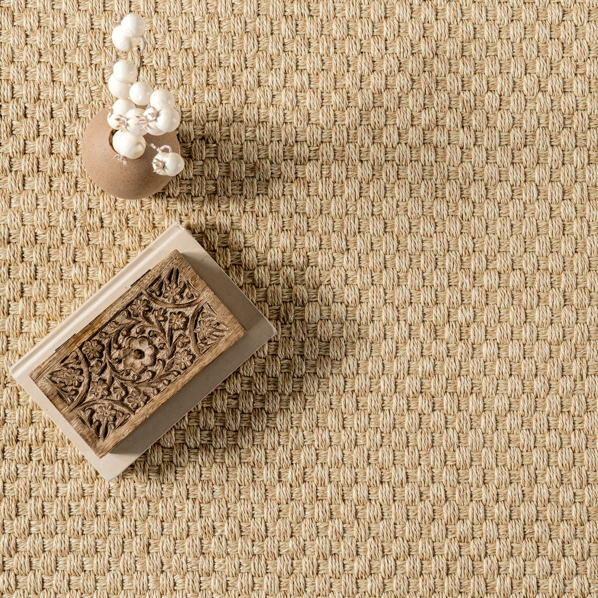 Meena Faux Seagrass Bordered Indoor/Outdoor Area Rug - Image 24