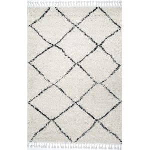 Jessie Moroccan Lattice Tassel Area Rug