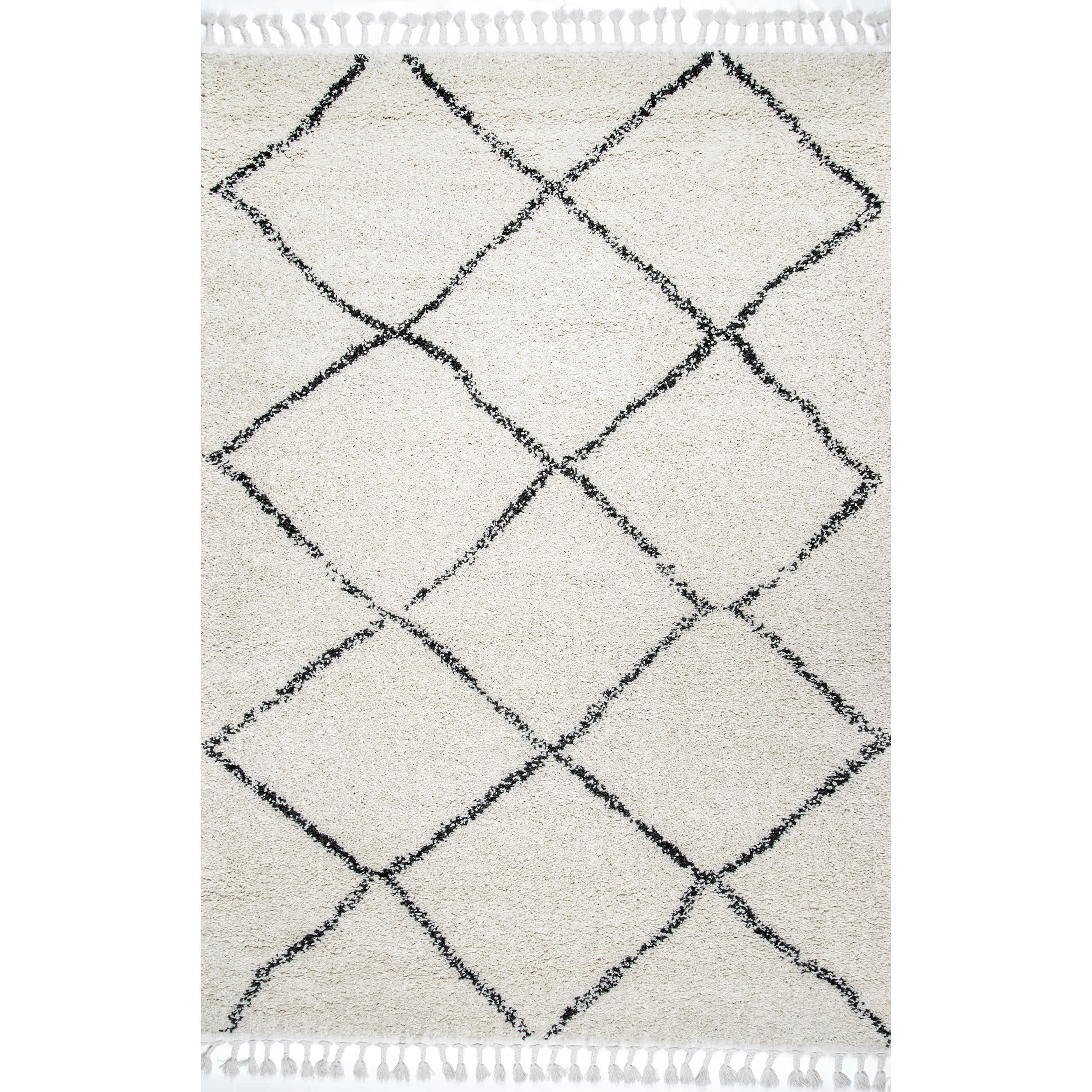 Jessie Moroccan Lattice Tassel Area Rug