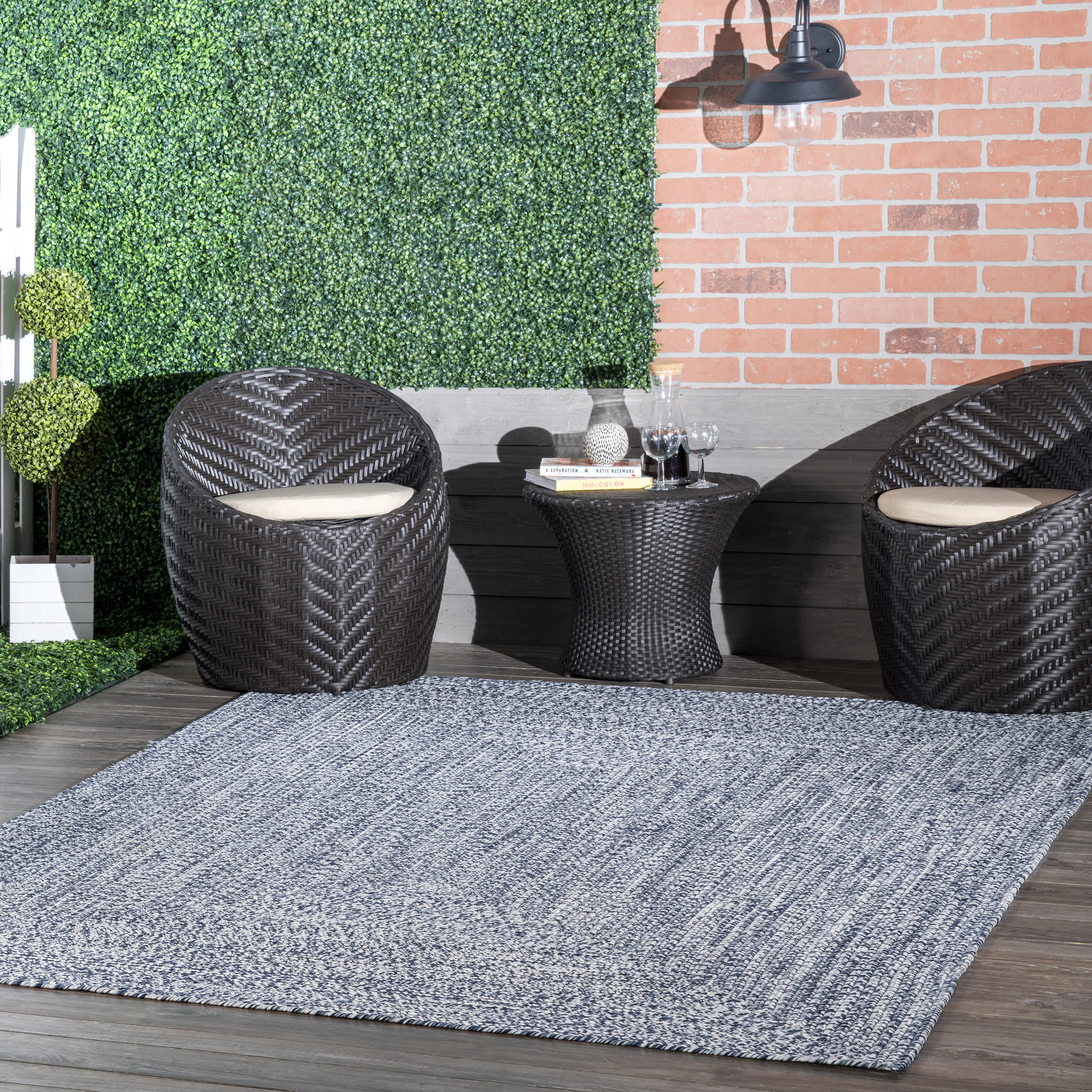 Wynn Braided Indoor/Outdoor Area Rug - Image 8