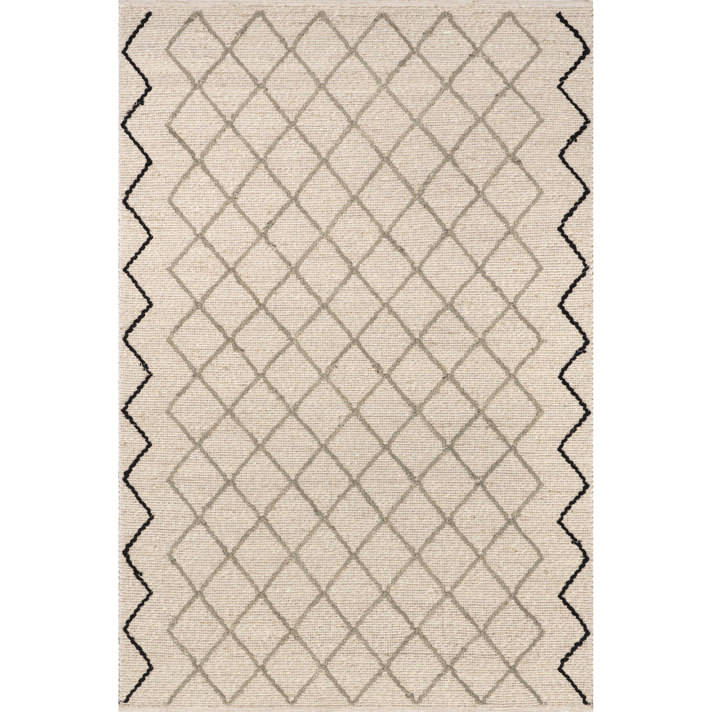 Asa Trellis Seagrass and Jute Blend Area Rug