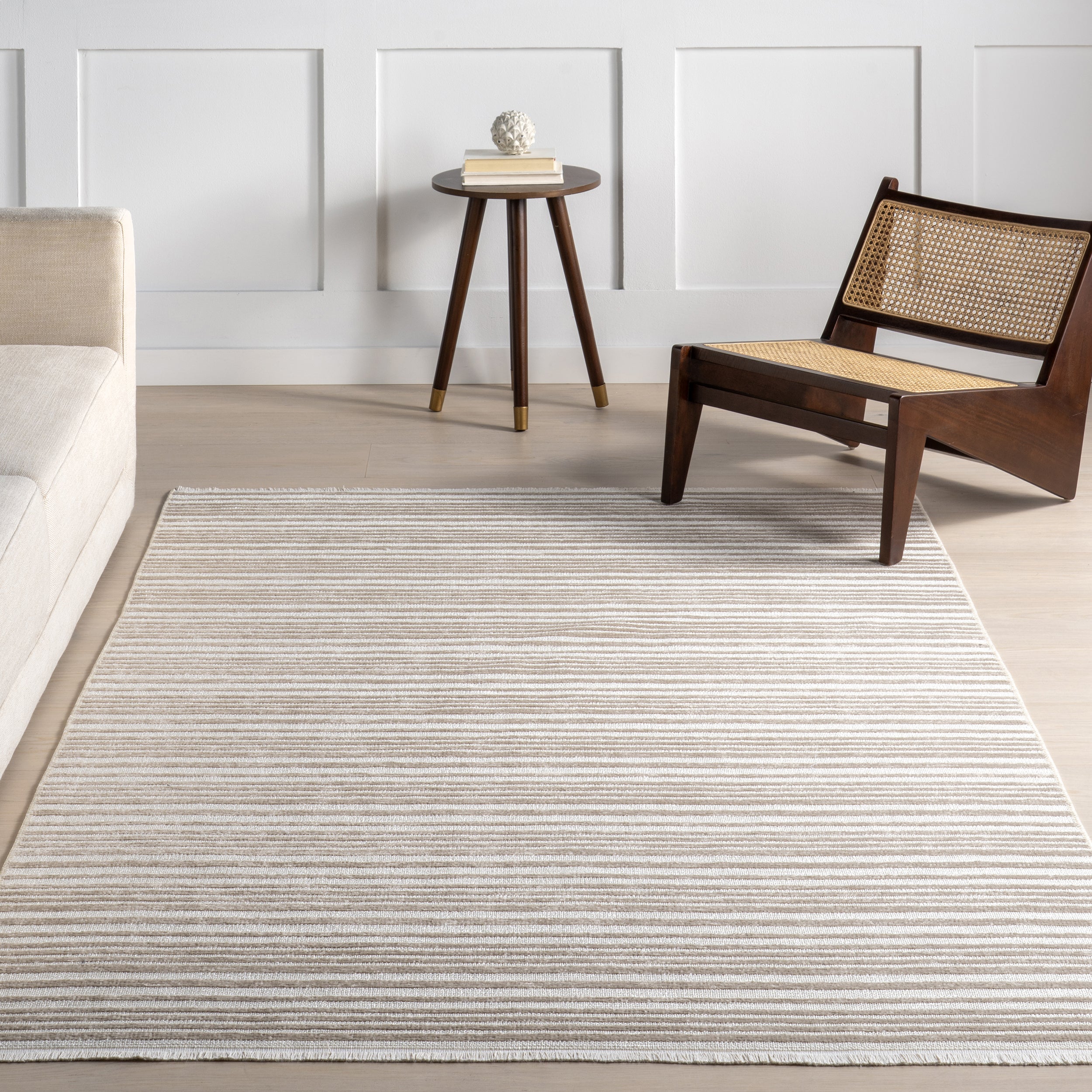 Millicent Striped Machine Washable Area Rug - Image 9