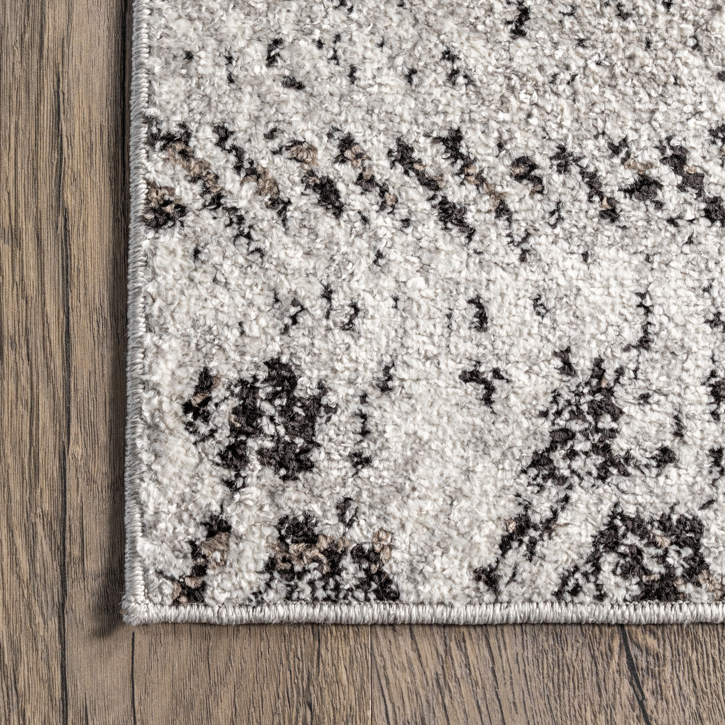 Kenia Distressed Diamond Cotton Blend Area Rug - Image 5
