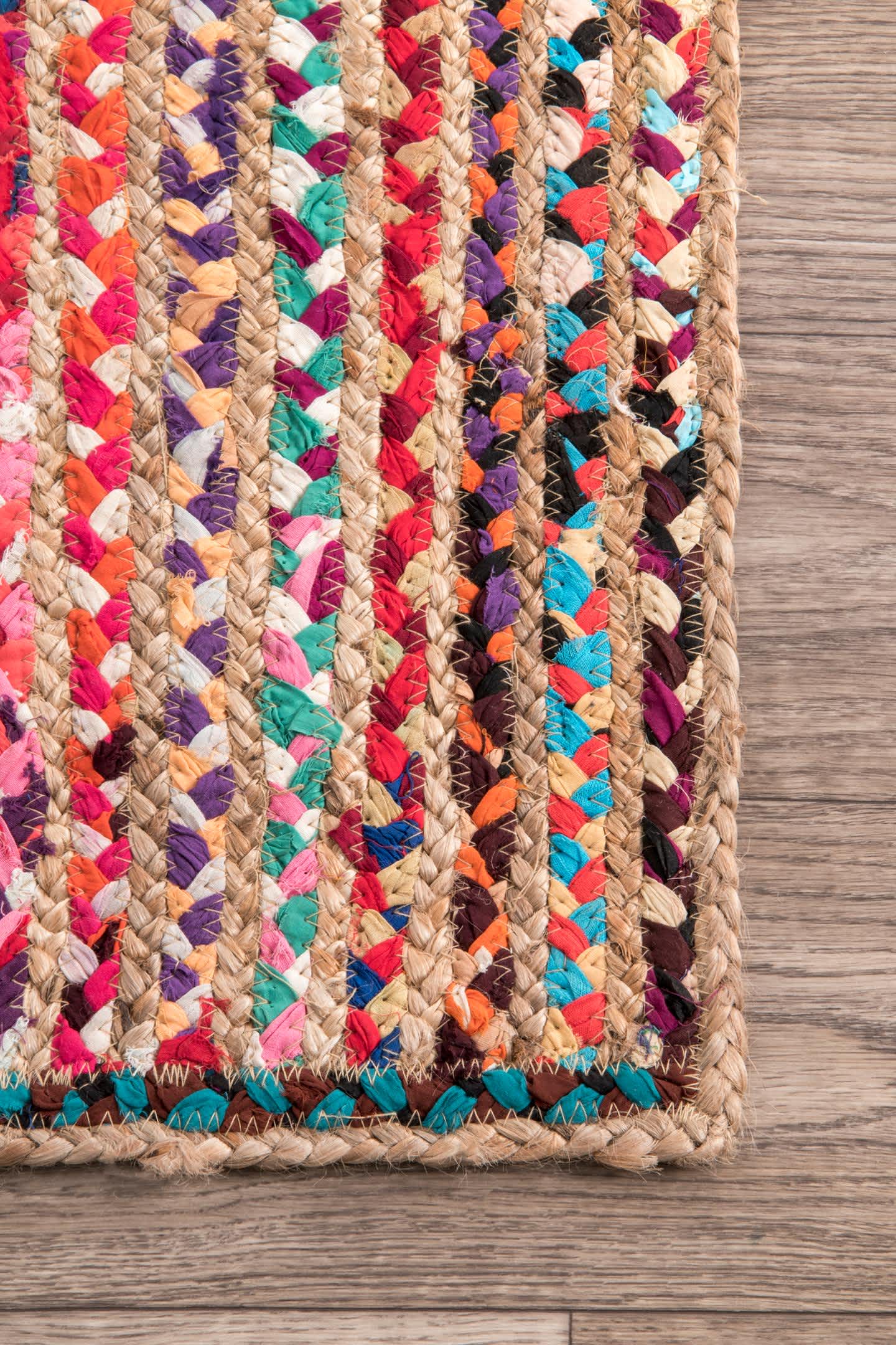 Aleen Braided Cotton/Jute Area Rug - Image 3